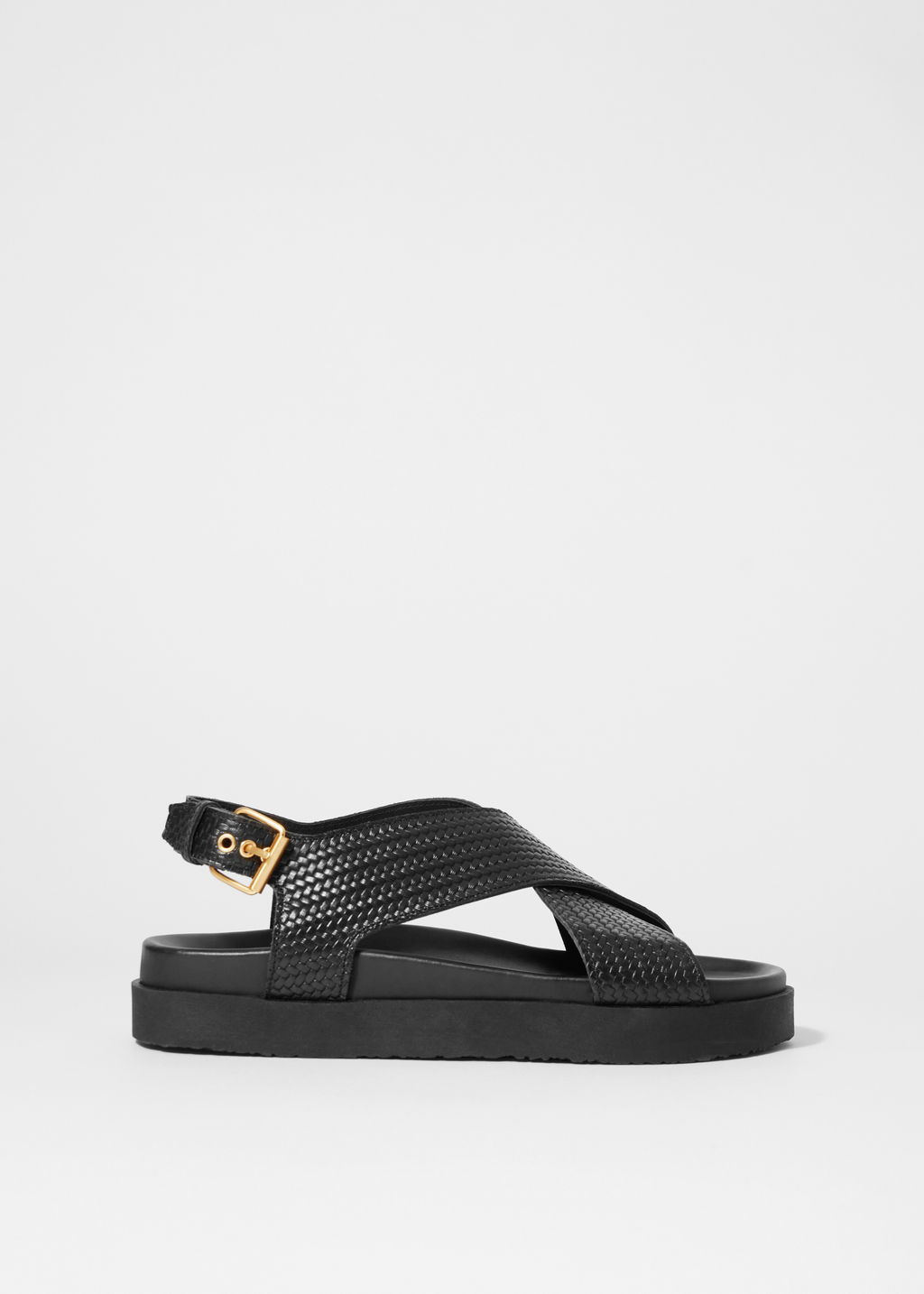 Sandalias de tiras de piel entrecruzadas - H&m фото 2