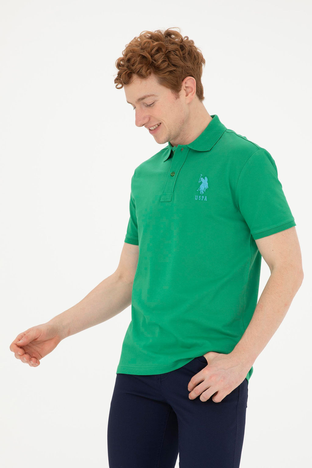 Мужская зеленая базовая футболка Неожиданная скидка в корзине - U.s. polo assn фото 3