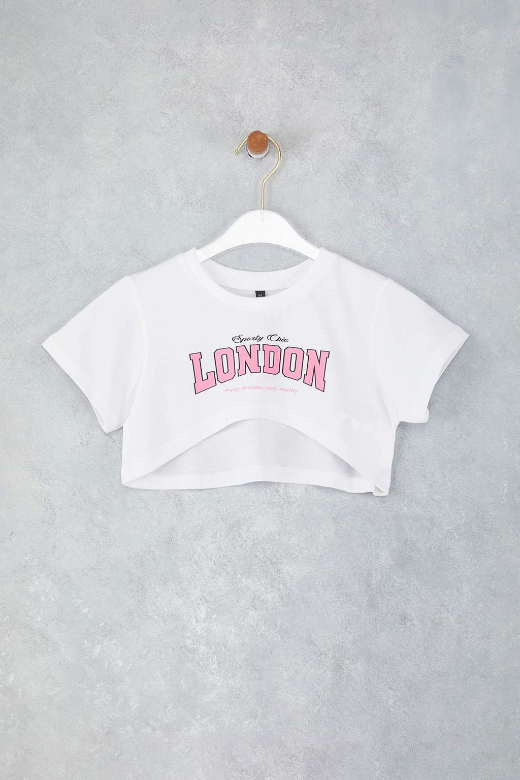 Pembe K?z Cocuk %100 Pamuk Slogan Bask?l? K?sa Kol Orme Elbise TKDSS25EL00095 - Trendyolmilla фото 5