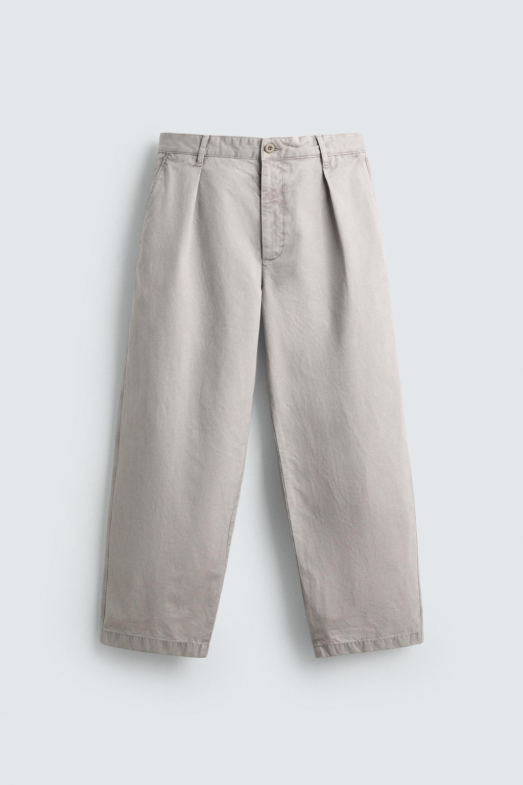 PANTAL?N RELAXED FIT PLIEGUES LIMITED EDITION / Gris perla - Zara фото 6