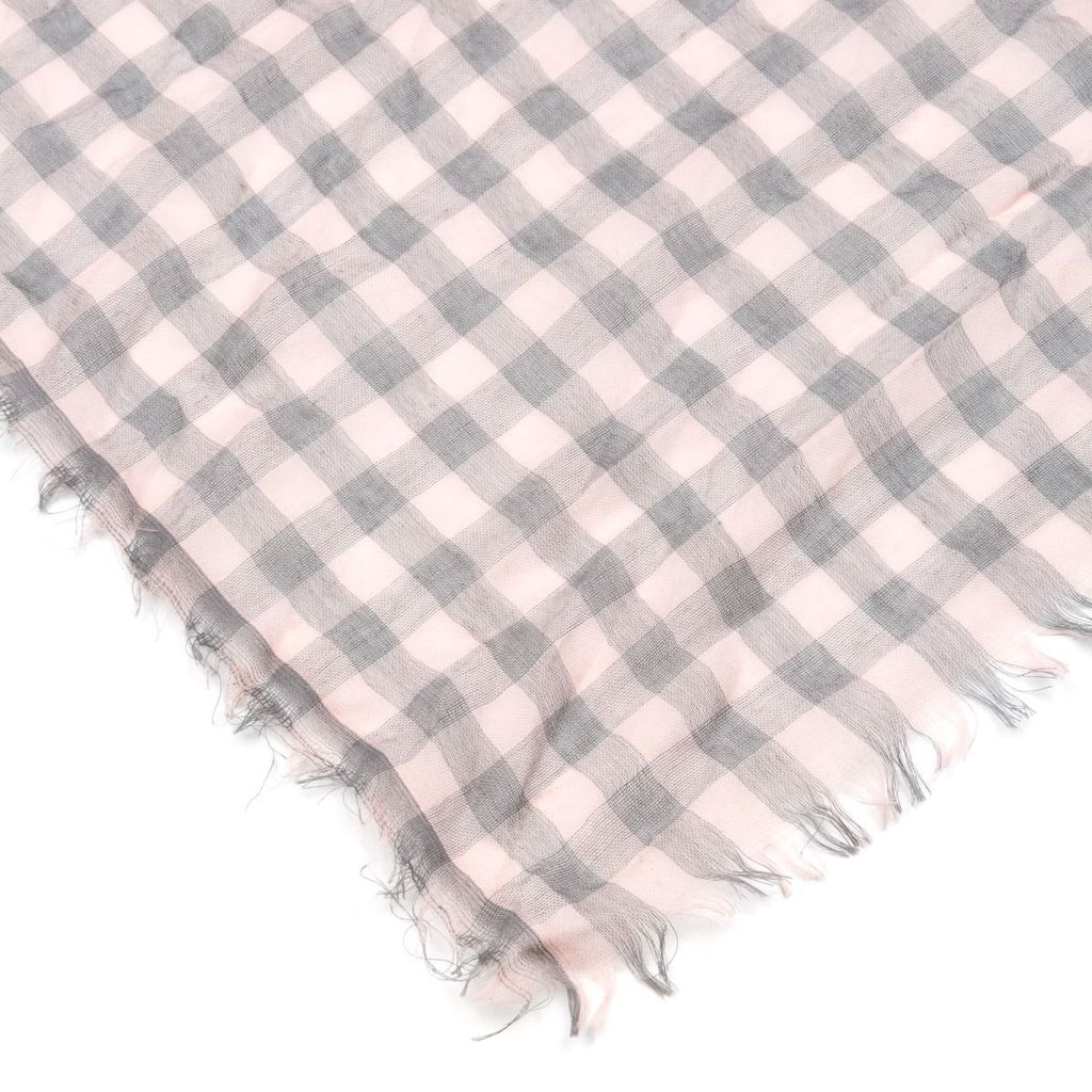 Палантин из модала с клетчатым принтом Gingham - Модные истории фото 5