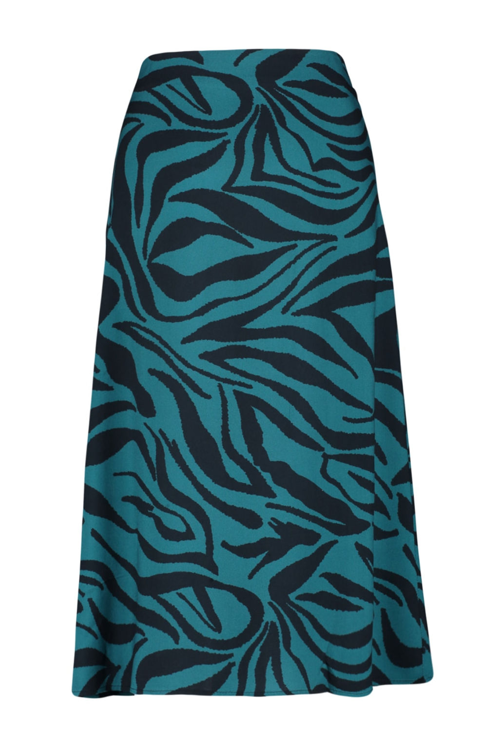 TRENDYOLMILLA Siyah Y?rtmacl? Detayl? Viskon Kumasl? Hayvan Desenli Midi Dokuma Etek TWOAW22ET0447 фото 9