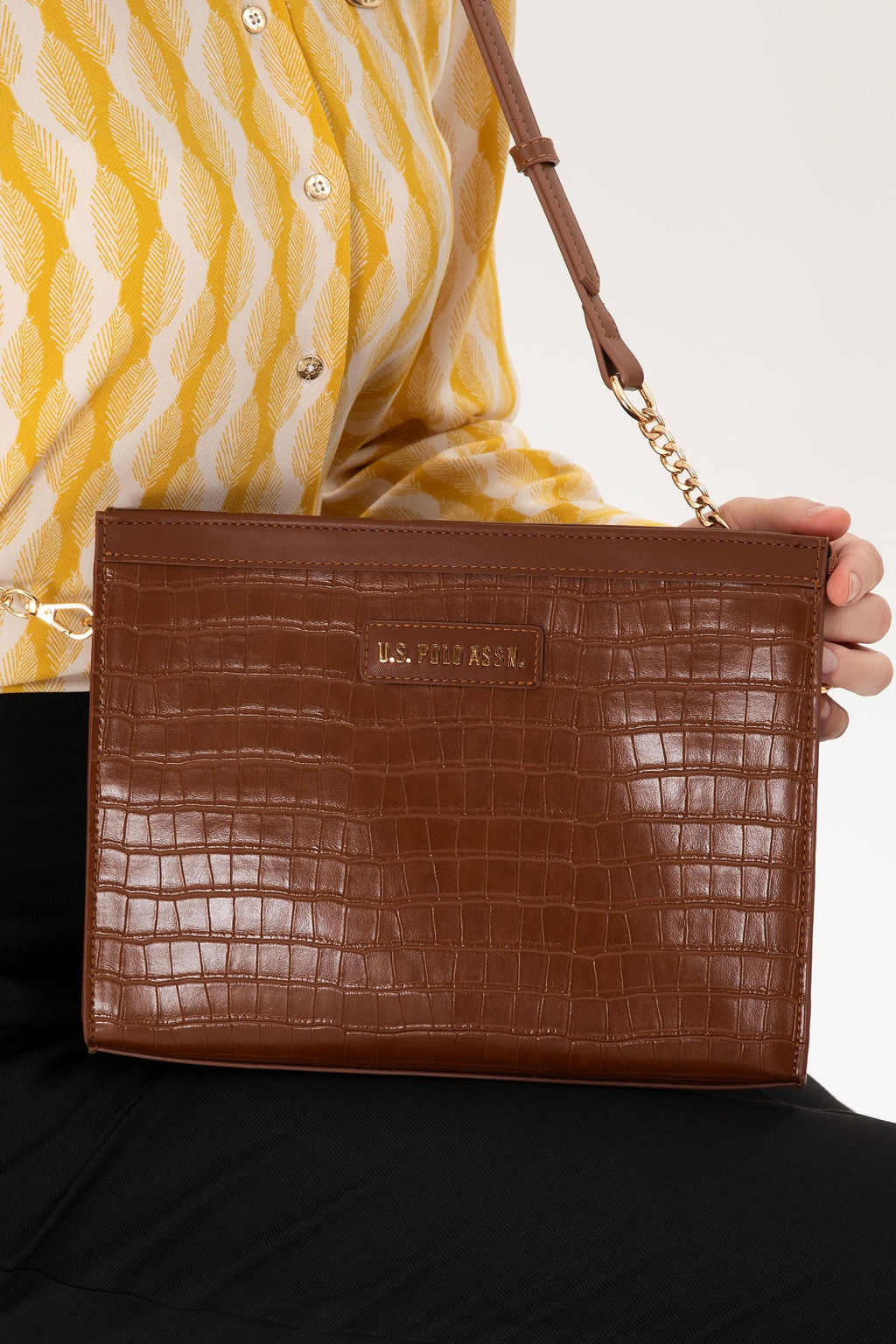 Женская светло-коричневая сумка через плечо Неожиданная скидка в корзине - U.s. polo assn фото 2