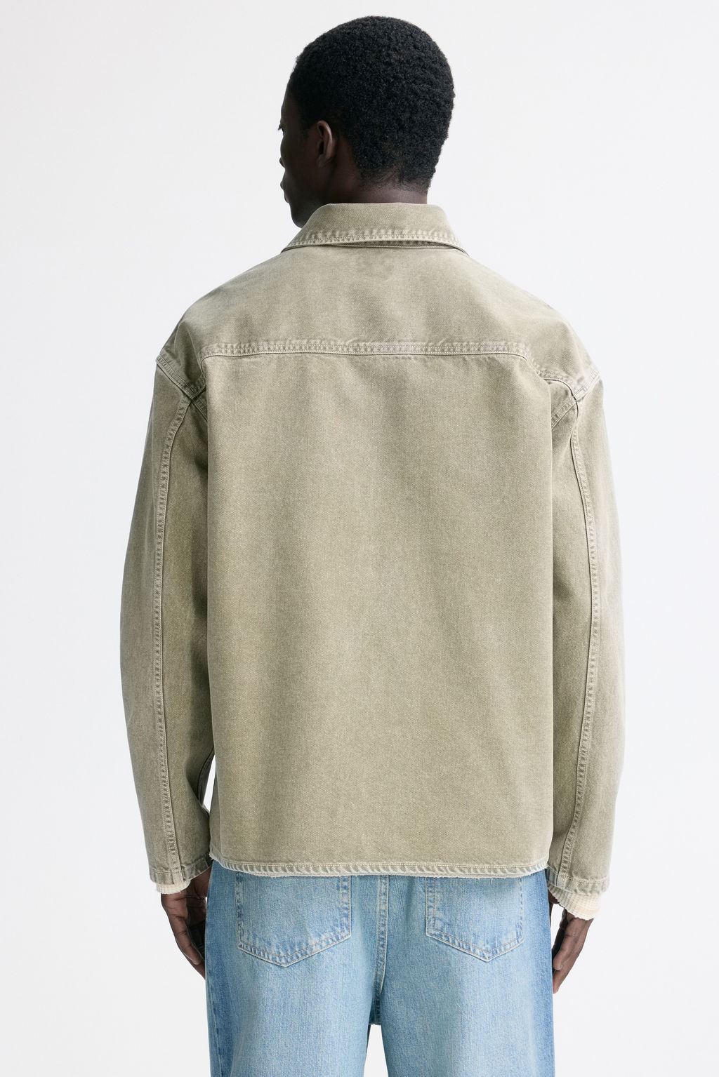 Sobrecamisa de sarga con efecto lavado - H&m фото 6