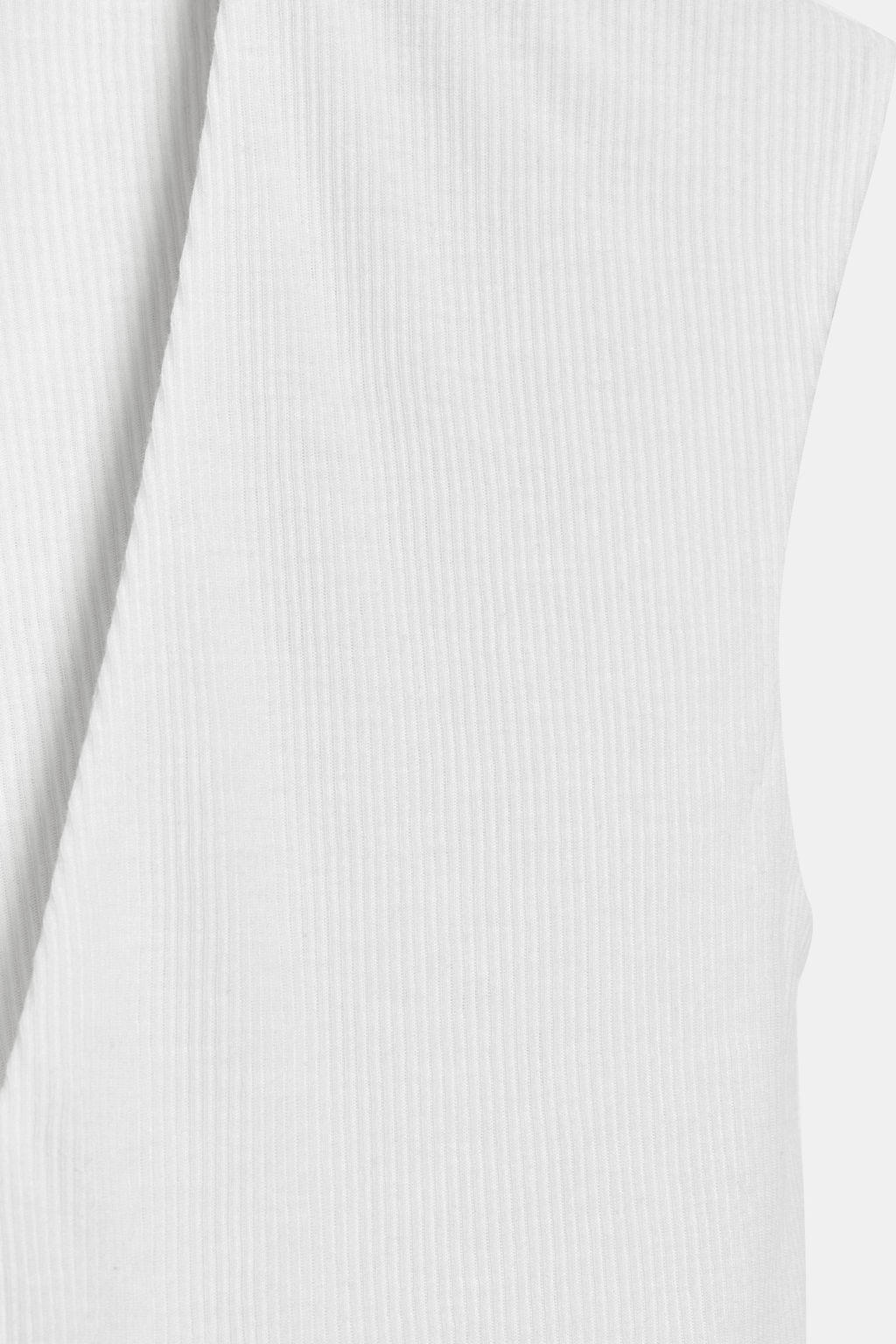 CAMISETA RIB ESCOTE PICO / Blanco - Zara фото 6