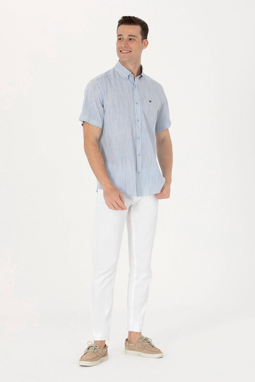 U. S. Polo Assn Мужская рубашка Saks с коротким рукавом - U.s. polo assn фото 4