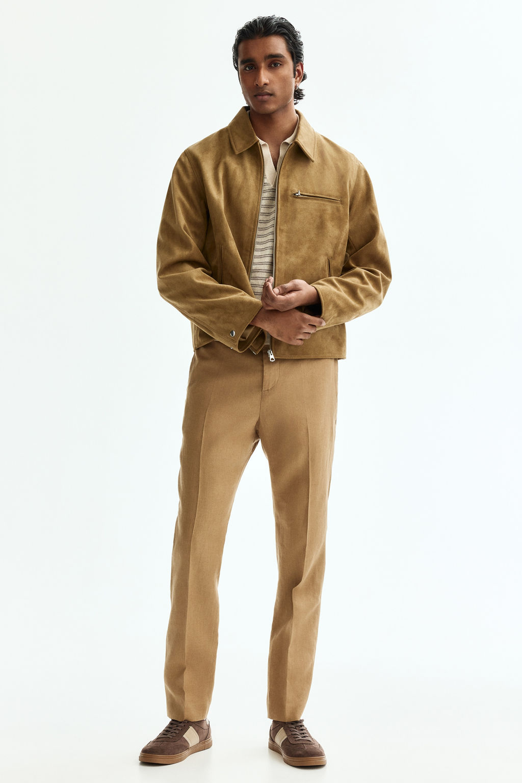 Pantal?n de traje en lino Slim Fit - H&m фото 7