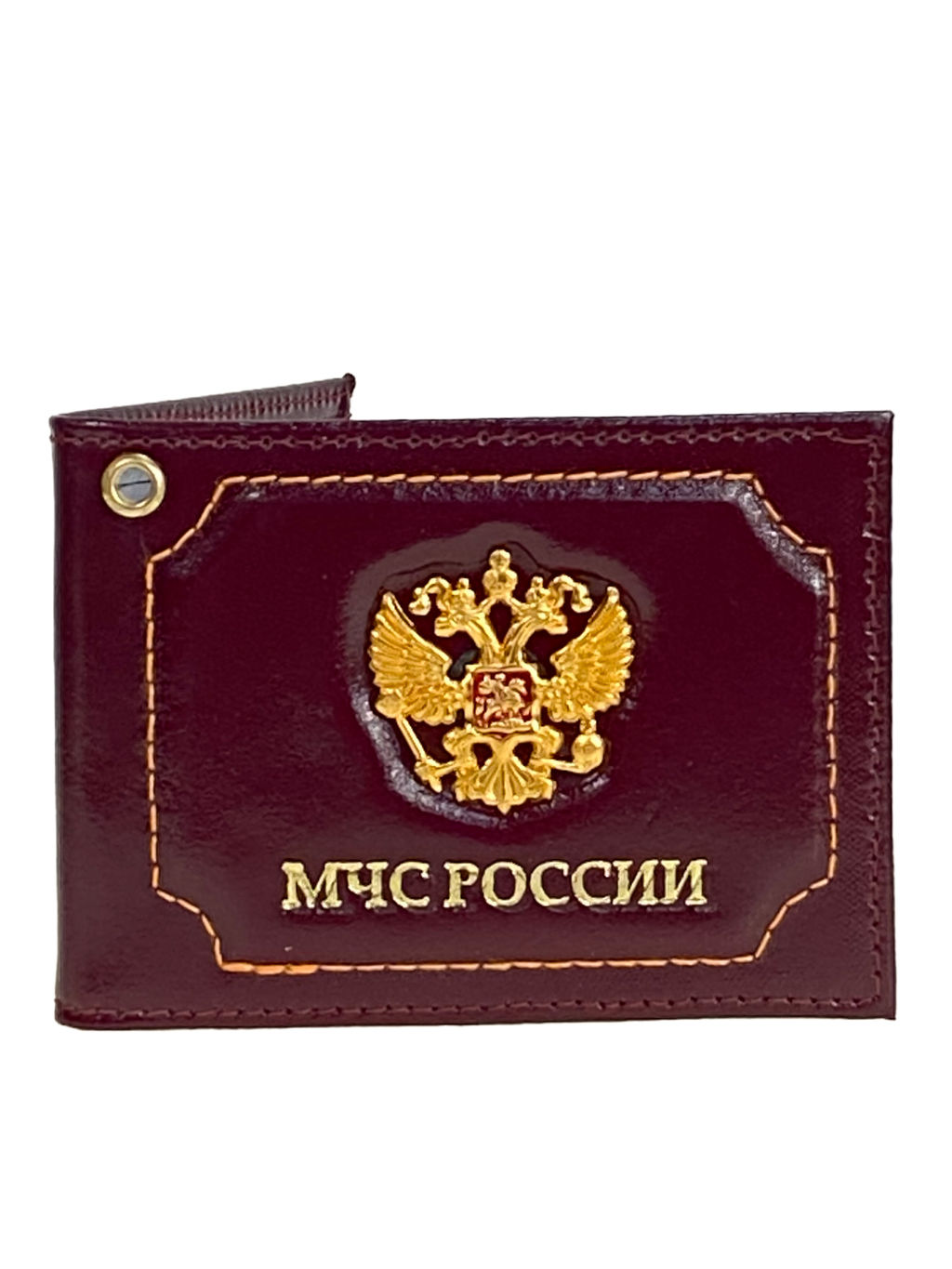 Обложка для удостоверения МЧС России искусственная кожа цвет бордовый