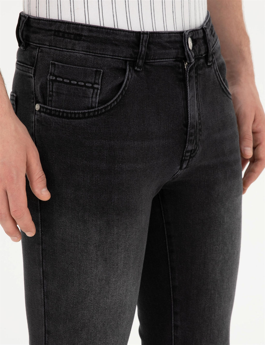 Antrasit Slim Fit Jean Pantolon - Pierre cardin фото 5