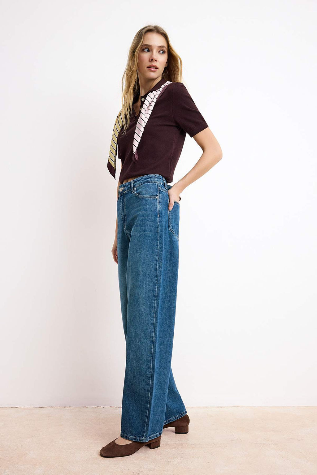 Mavi Normal Bel 100% Pamuk Baggy Jeans TWOSS26JE00140 - Trendyolmilla фото 4