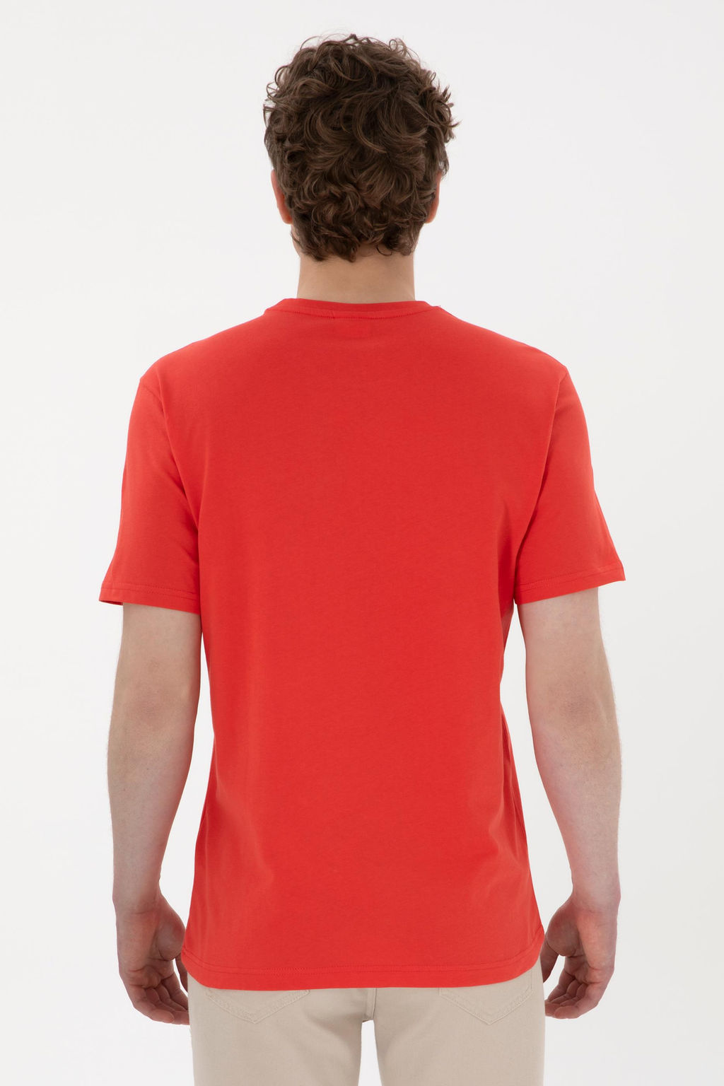 Erkek Regular Fit Bisiklet Yaka K_rm_z_ Ti__rt Sepette S_rpriz _ndirim - U.s. polo assn фото 5