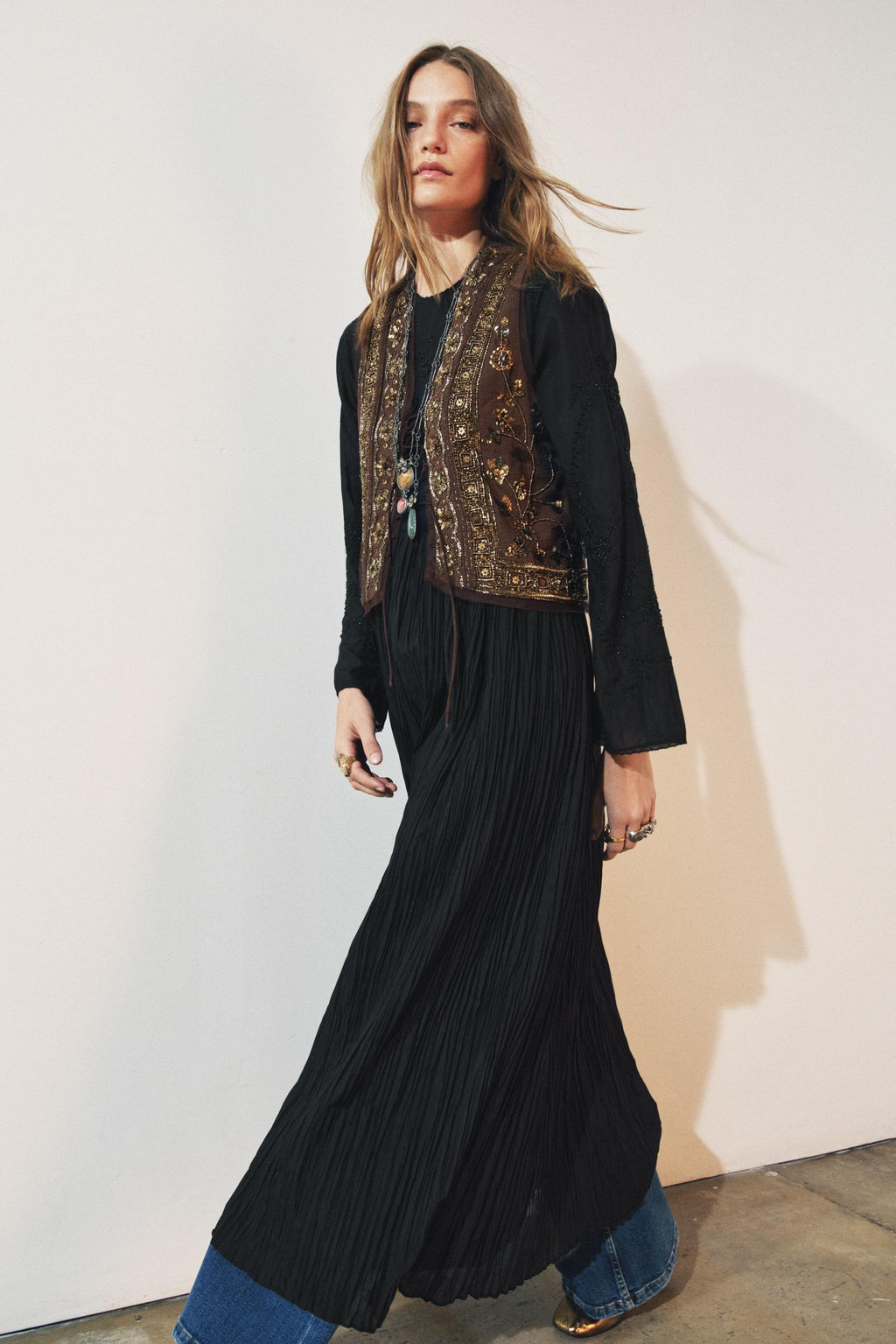 BEADED EMBROIDERY DRESS ZW COLLECTION
