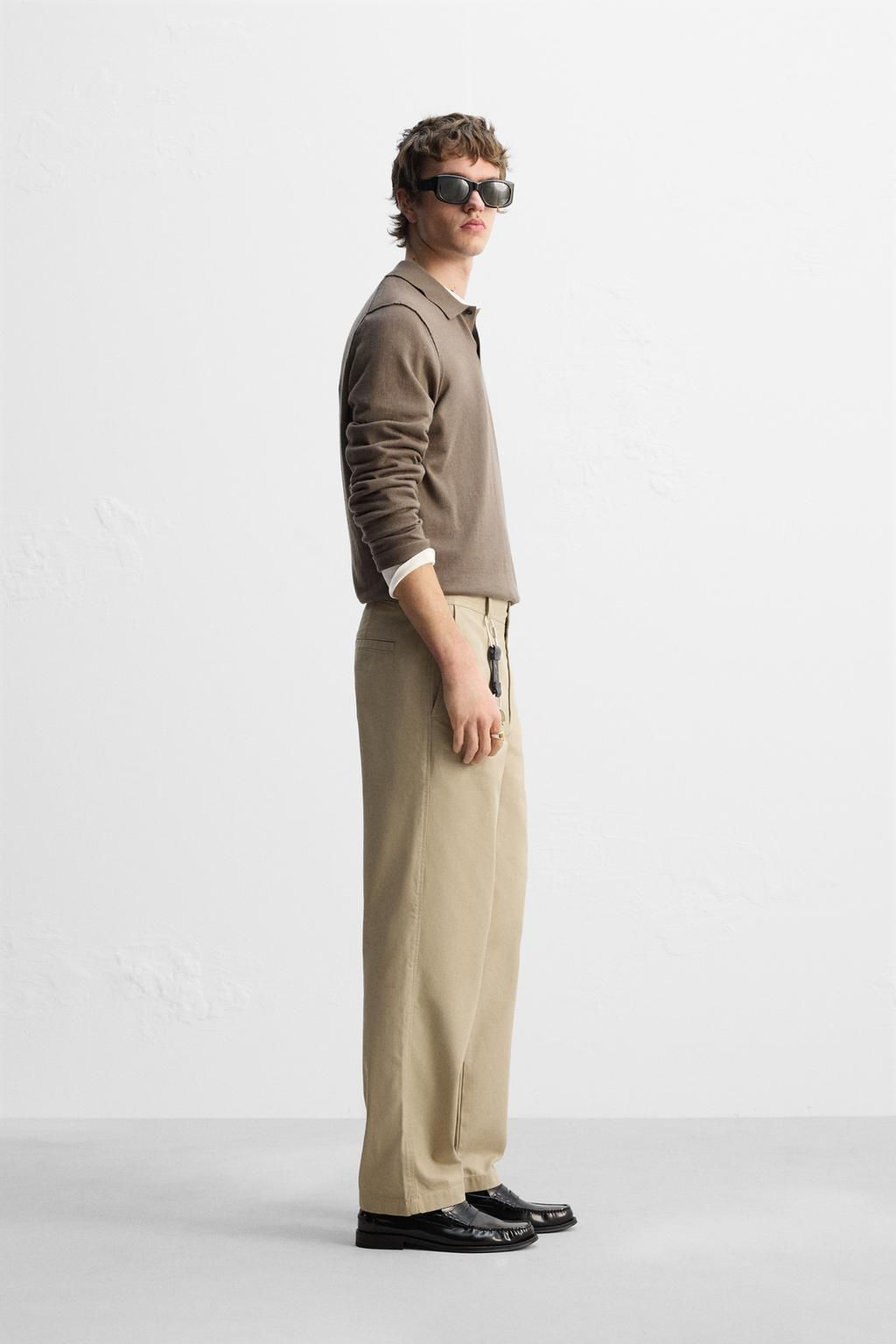 KNIT WOOL-COTTON POLO SHIRT - Zara фото 5