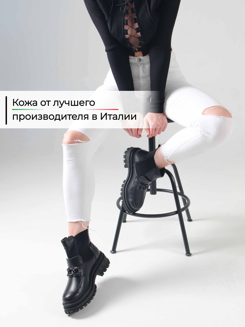 Ботинки EDART 358.5511bl. black/байка фото 2