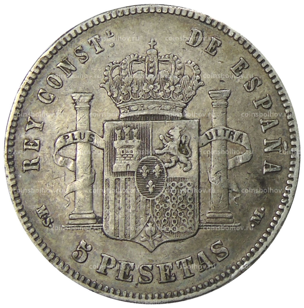 5 песет 1885 года Испания