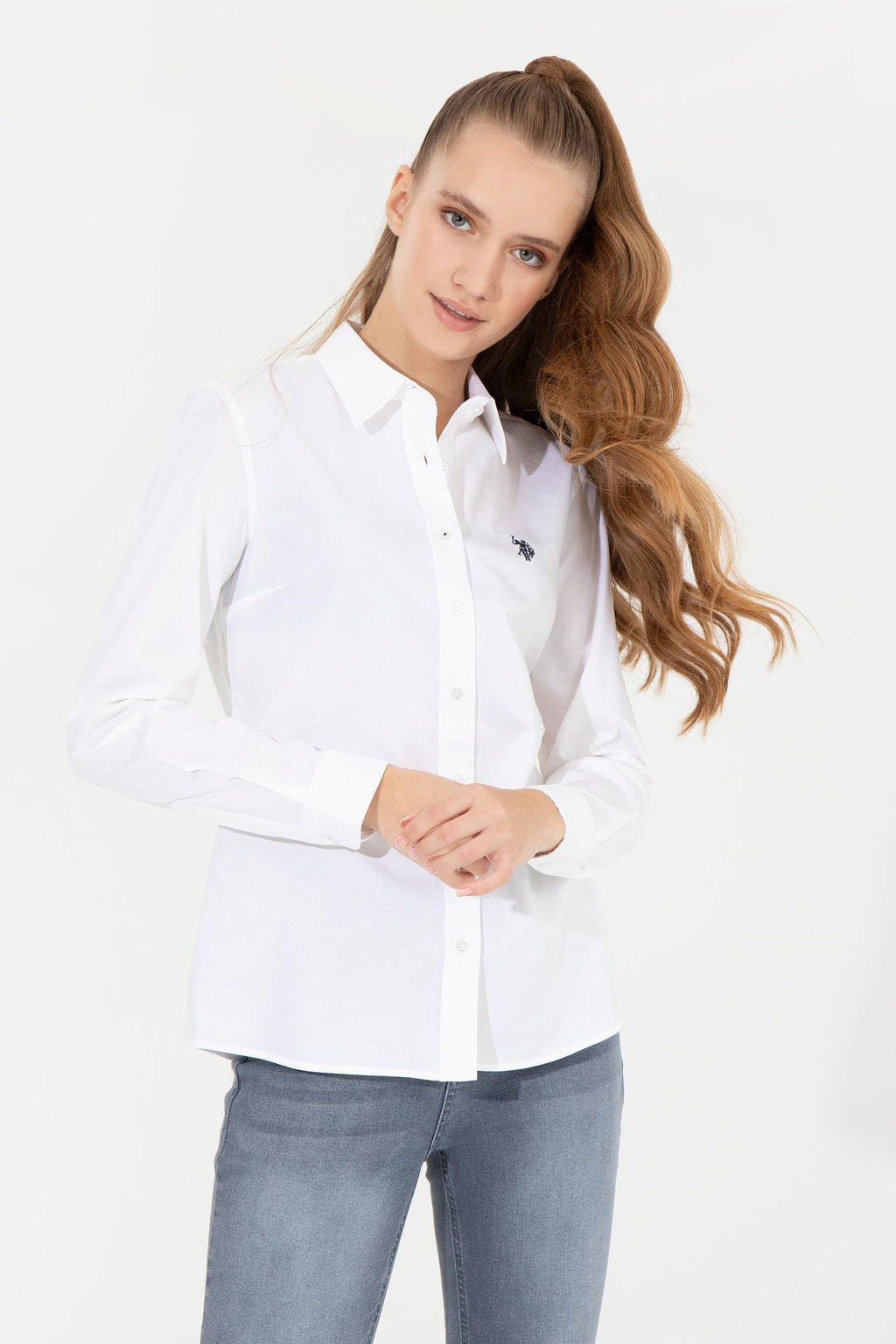 Рубашка женская белая Uzunkol Basic - U.s. polo assn фото 13