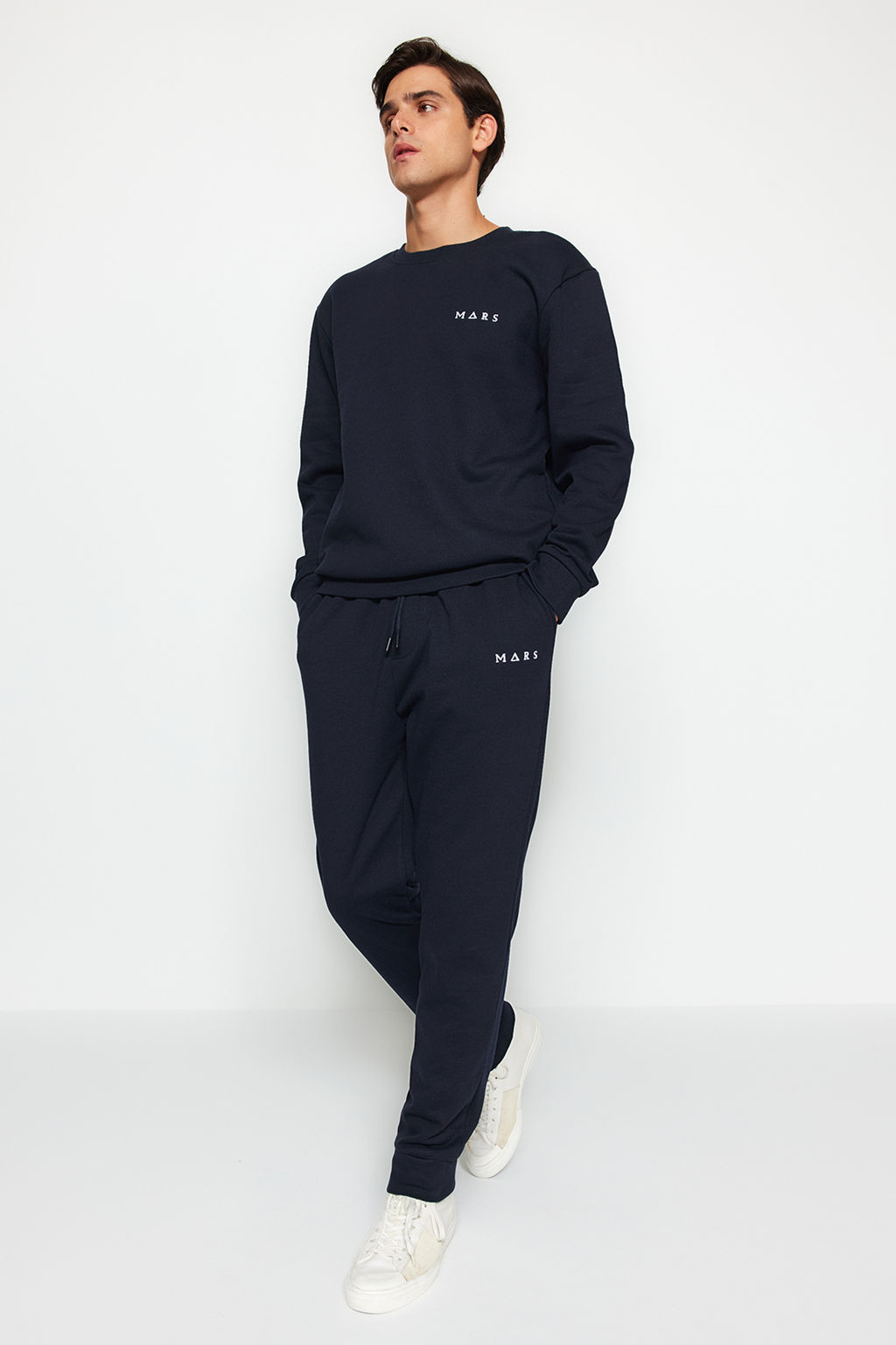 TRENDYOL MAN Lacivert Regular Fit Nak?sl? Orme Pijama Tak?m? TMNAW24PT00040 - Trendyolmilla фото 9