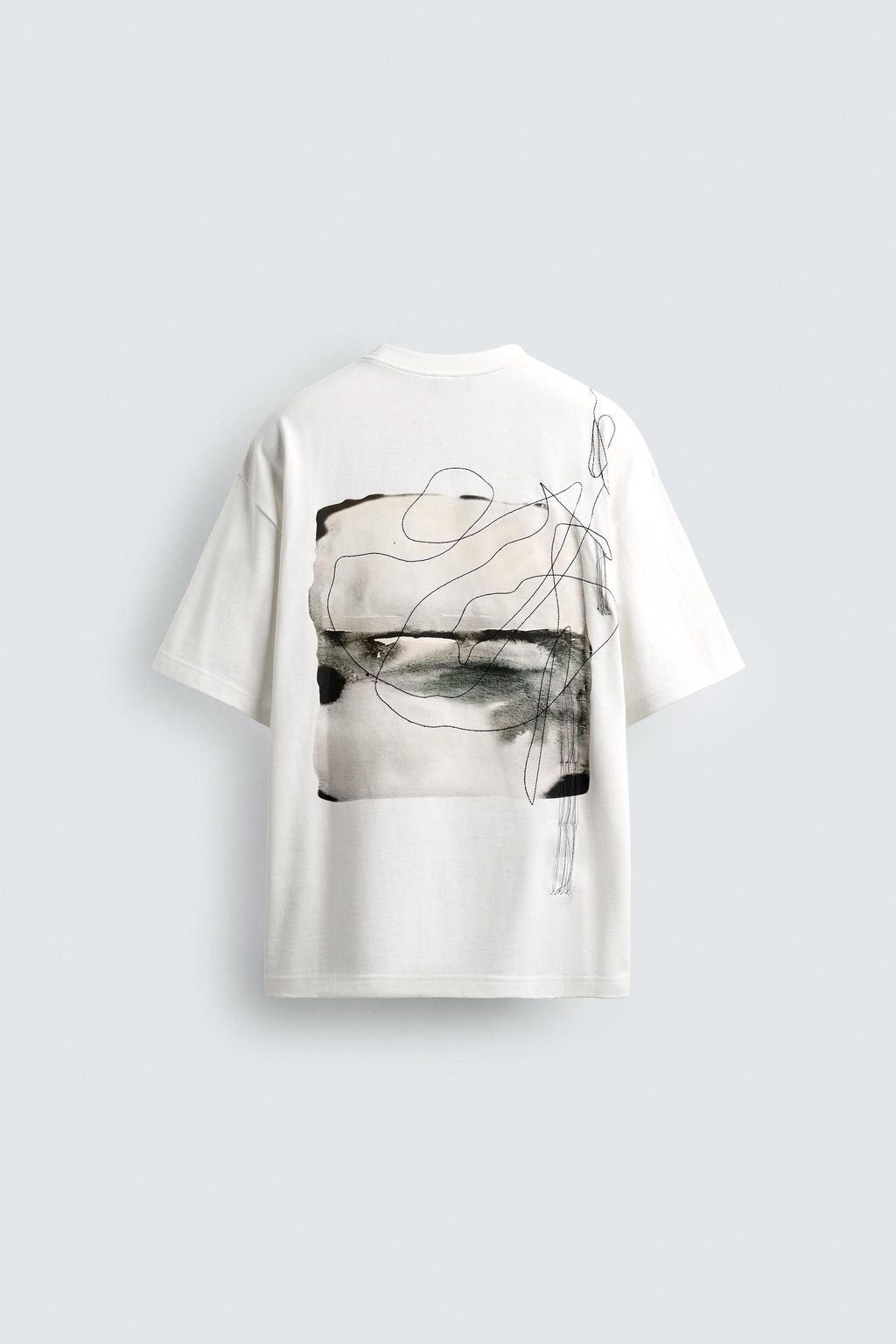 EMBROIDERED PHOTOGRAPHIC PRINT T-SHIRT
