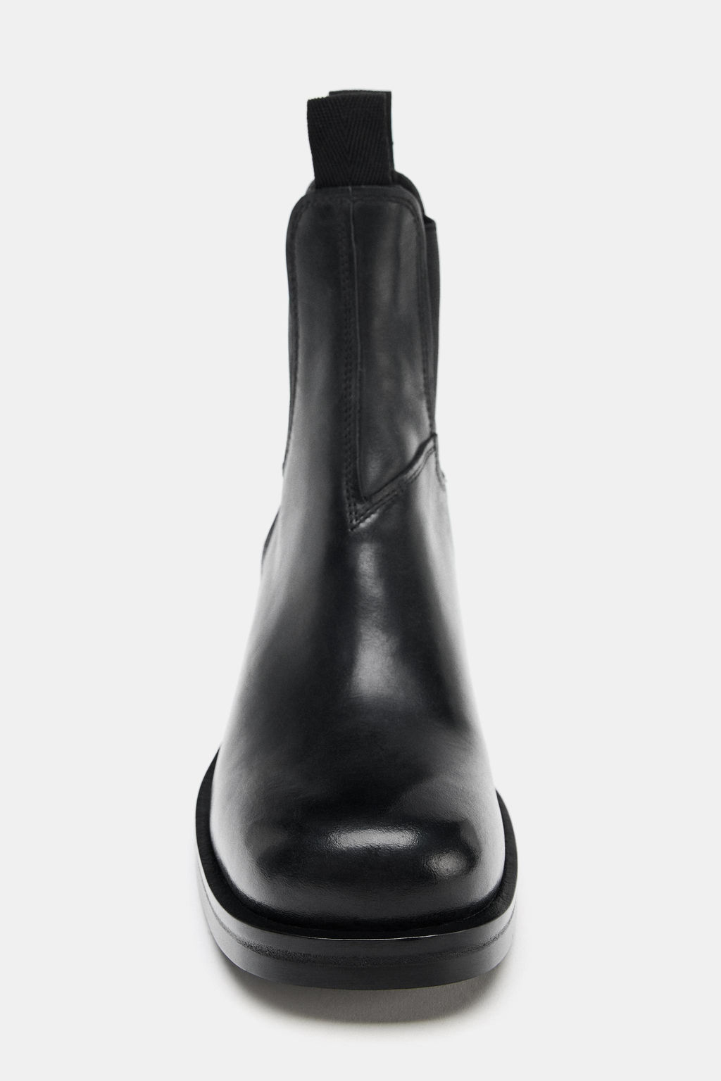 LEATHER ANKLE BOOTS WITH ELASTIC SIDES