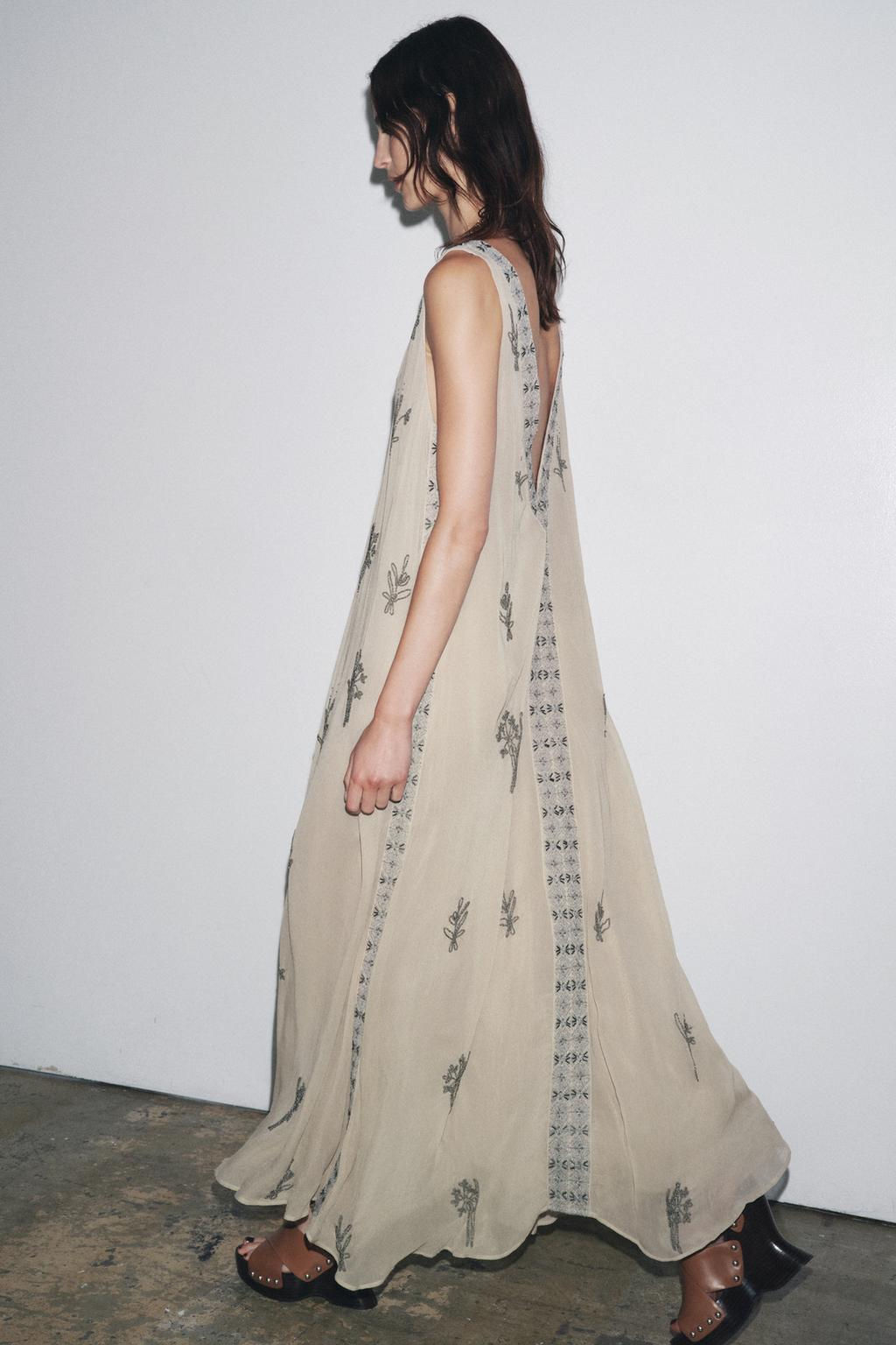 ZW COLLECTION BEADED EMBROIDERED DRESS - Zara фото 7