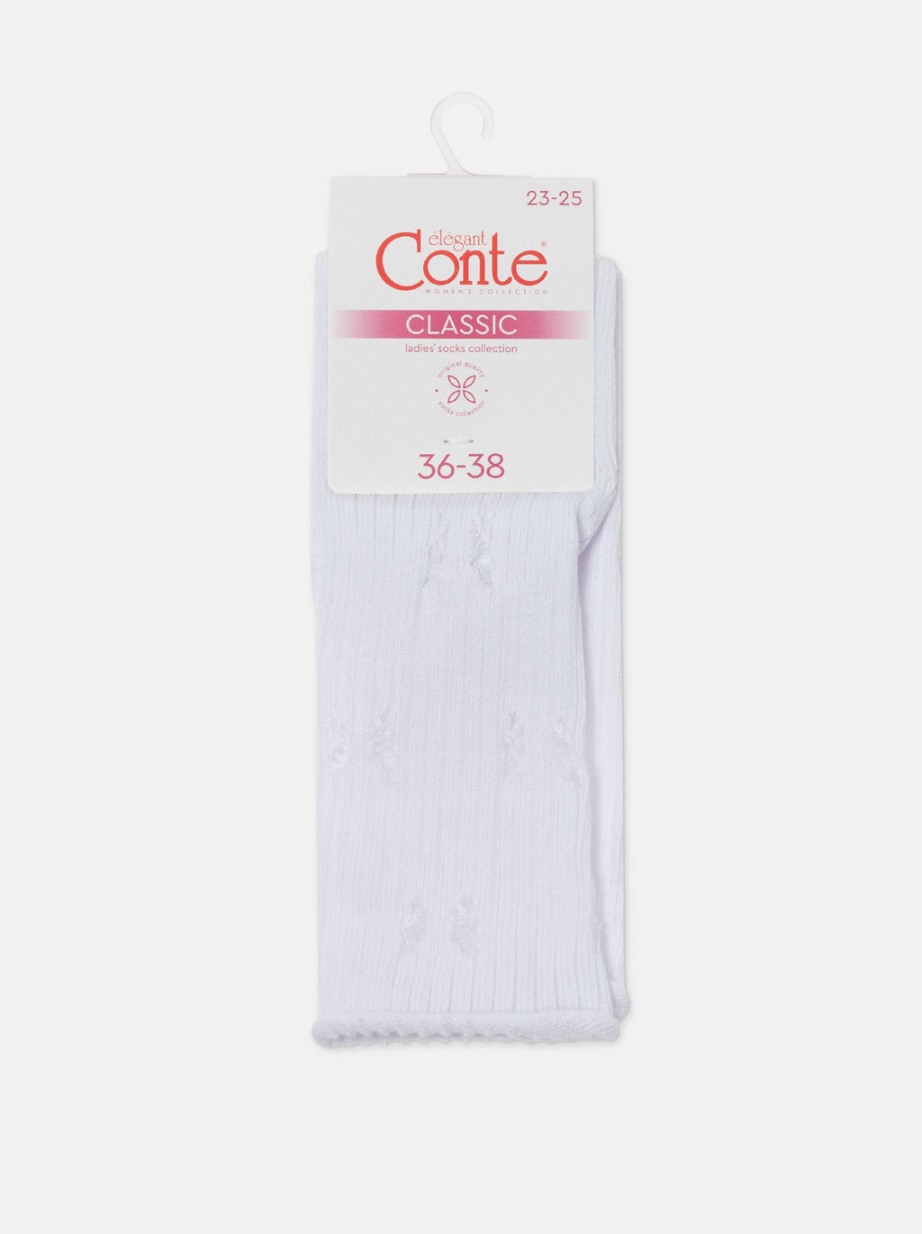 Цена за 2 пары. Носки классические CONTE CLASSIC Носки женские хлопковые (ажурные, без резинки) - Conte elegant фото 8