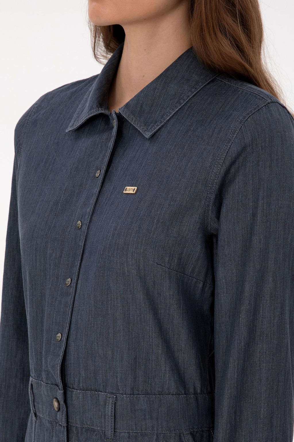 Kad_n Siyah Dokuma Elbise - U.s. polo assn фото 6