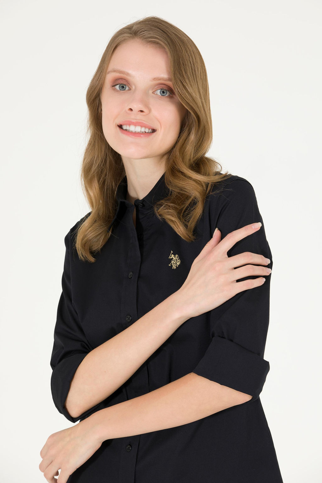 U. S. Polo Assn Женская черная базовая рубашка с длинным рукавом - U.s. polo assn фото 16