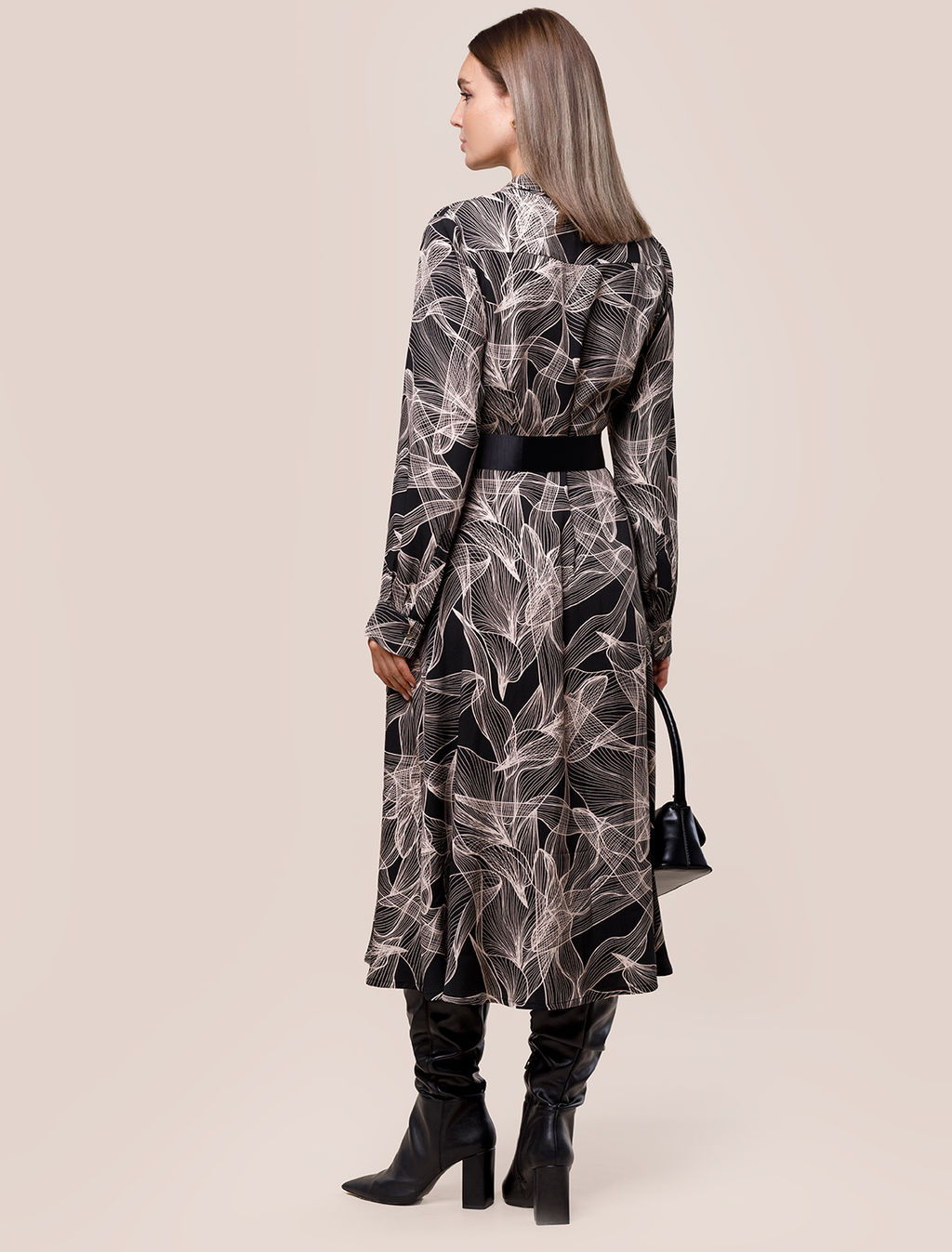 VILATTE / Платье А-силуэта из премиальной вискозы-твил фото 4