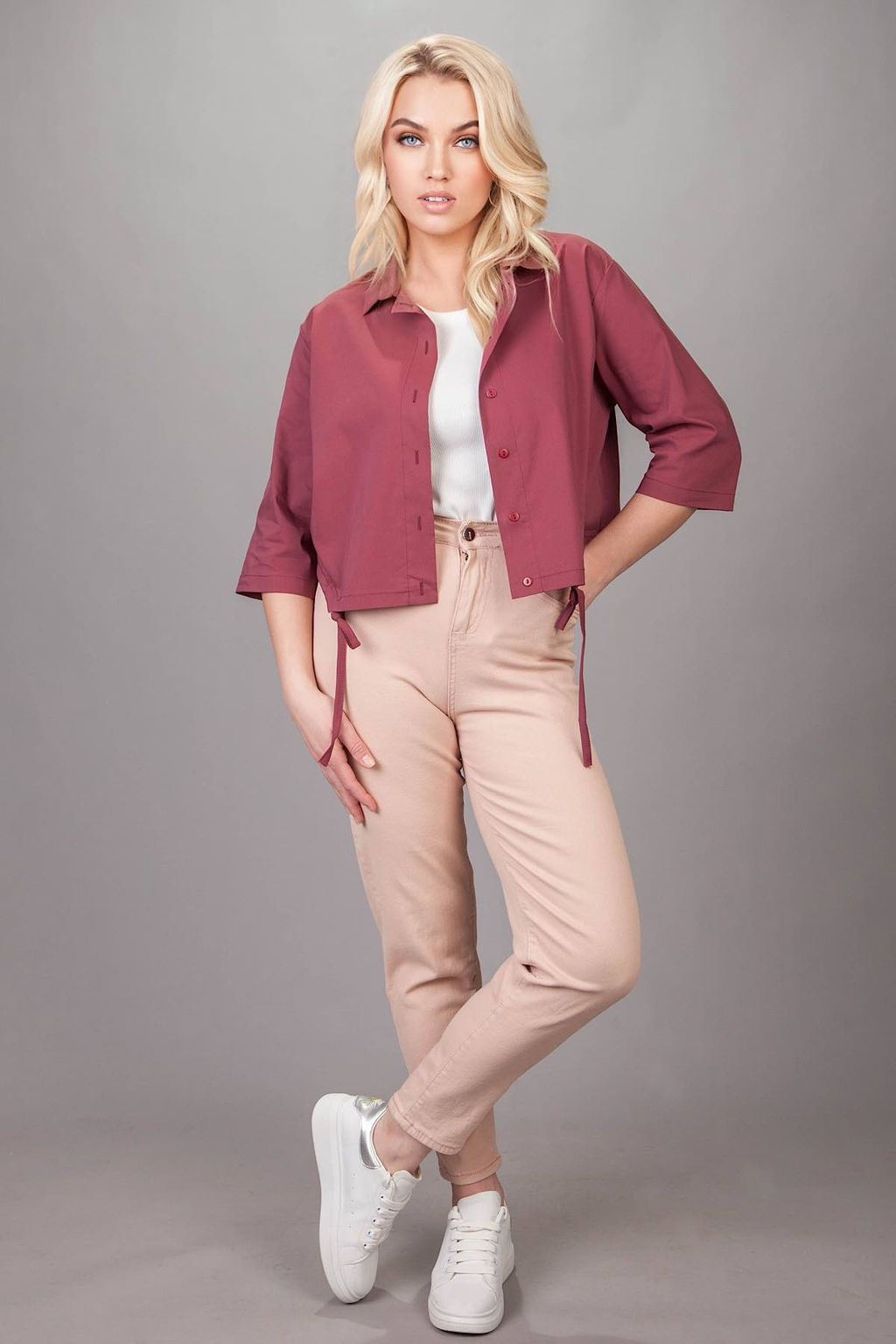 Блуза женская 4391/03/Бордовый - Rise фото 2