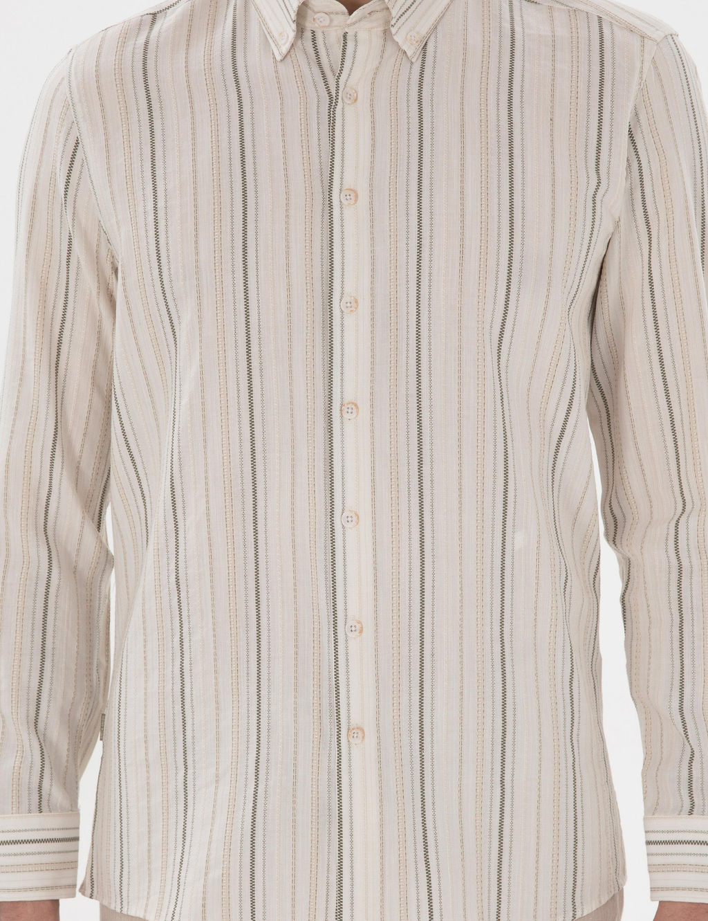 Haki Regular Fit Uzun Kollu G_mlek - Pierre cardin фото 6