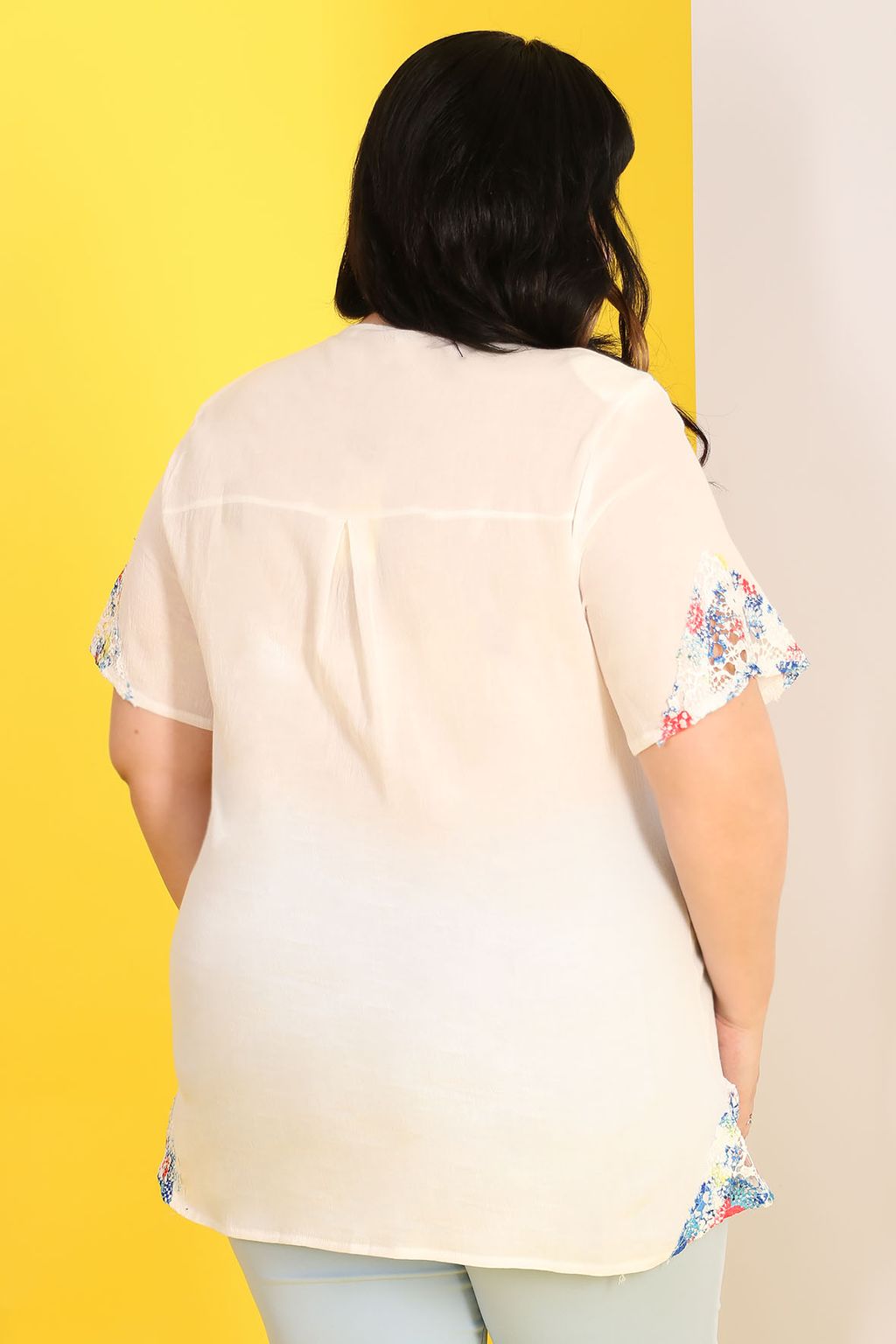 Рубашка женская летняя с коротким рукавом - Almond фото 2