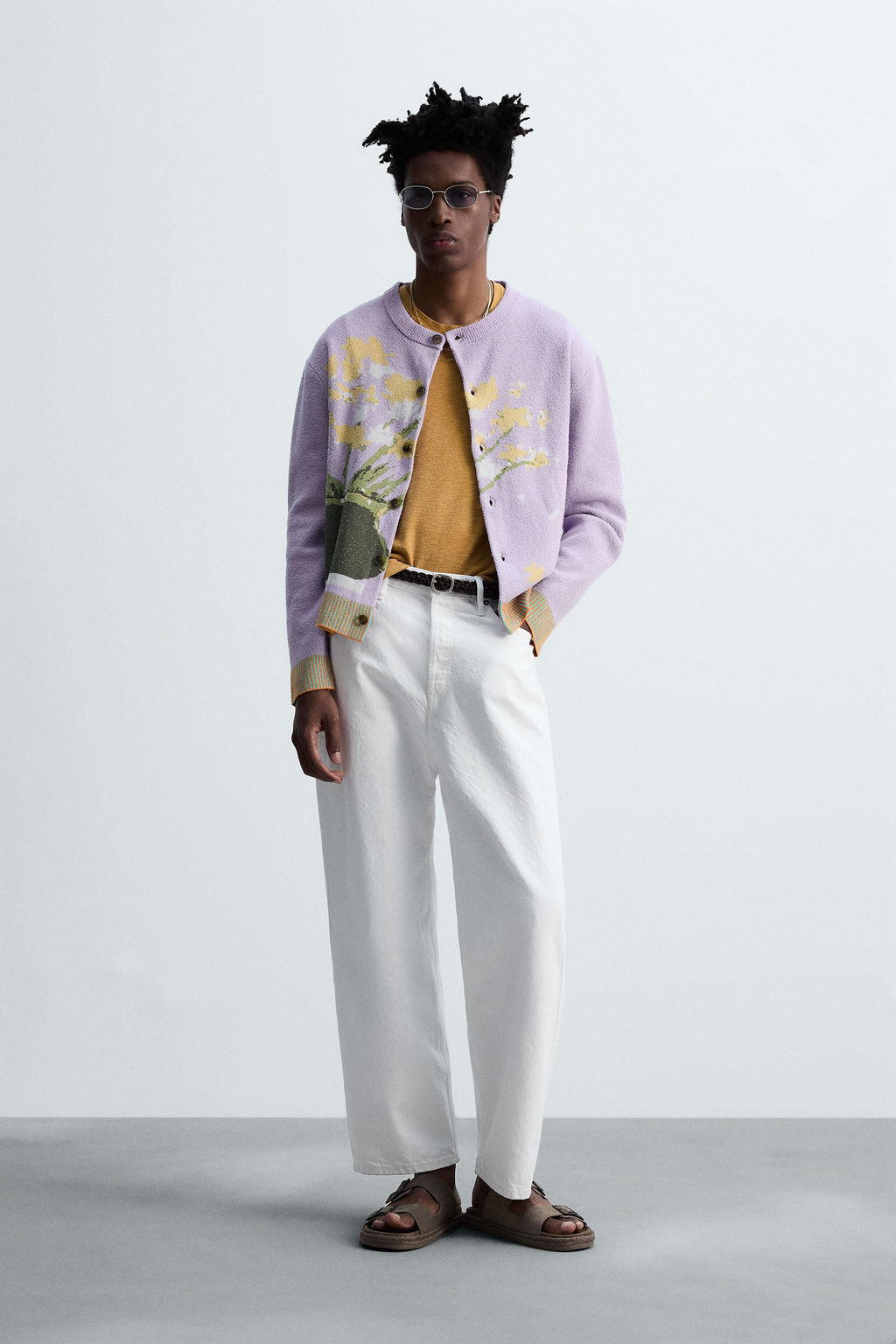 FLORAL JACQUARD CARDIGAN OTIS KWAME KYE QUAICOE - Zara фото 9