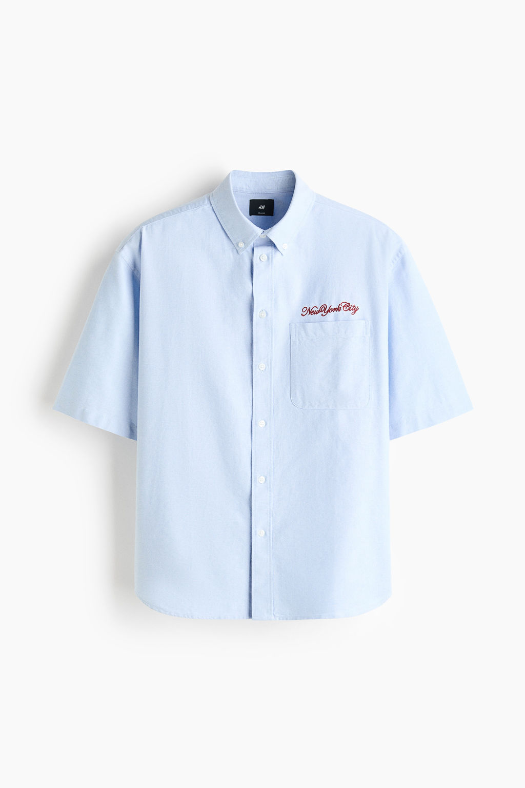 Camisa Oxford de manga corta Relaxed Fit - H&m фото 2