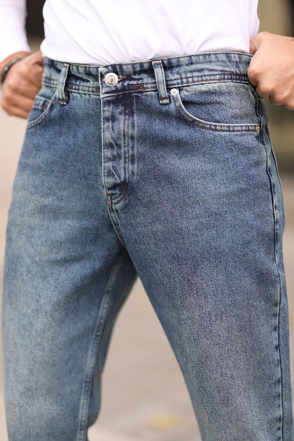 Ac?k Mavi Boyfriend Kot Pantolon Jeans TMNAW25JE00020