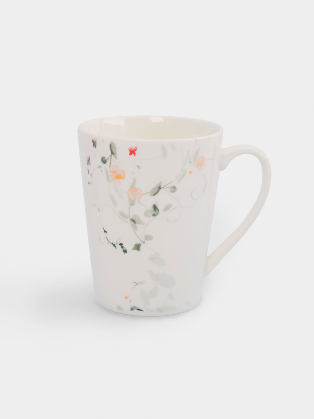 Кружка, 420 мл, 4 шт, фарфор N, белая, Цветы и листья, Primrose - Anna lafarg фото 4