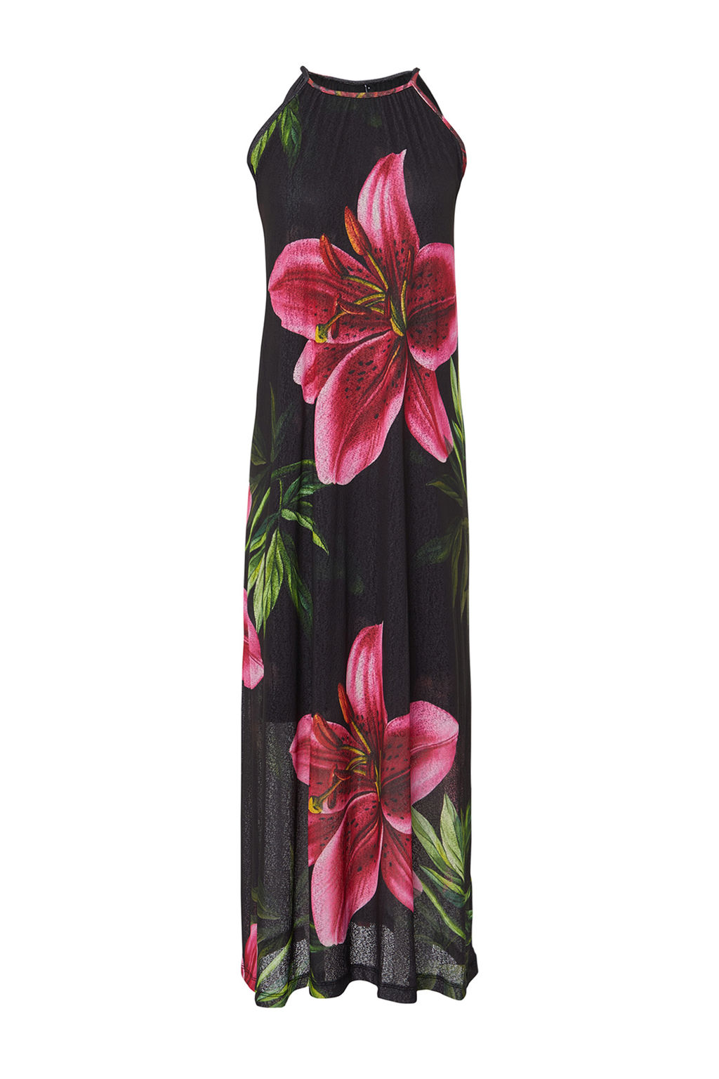 TRENDYOLMILLA Siyah Maxi Boy Boyundan Baglamal? Orme Esnek Maxi Elbise TWOSS23EL02372  фото 11