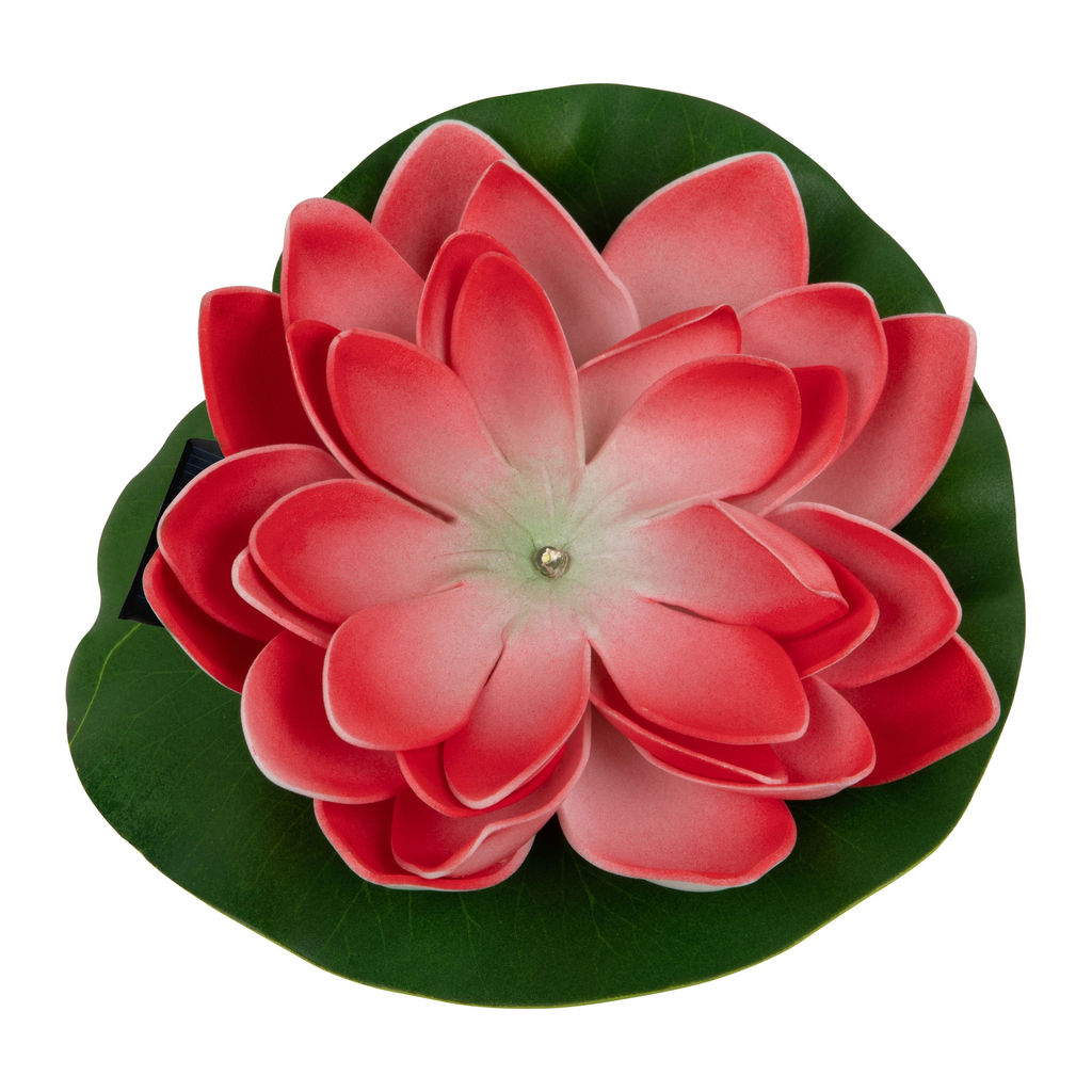 USL-S-826/PT060 RED WATERLILY Садовый светильник на солнечной батарее Красная кувшинка. Плавающий. 1 светодиода. Теплый белый свет. 1*ААA Ni-Mh аккумулятор в/к. IP44. TM Uniel - Volpe фото 2