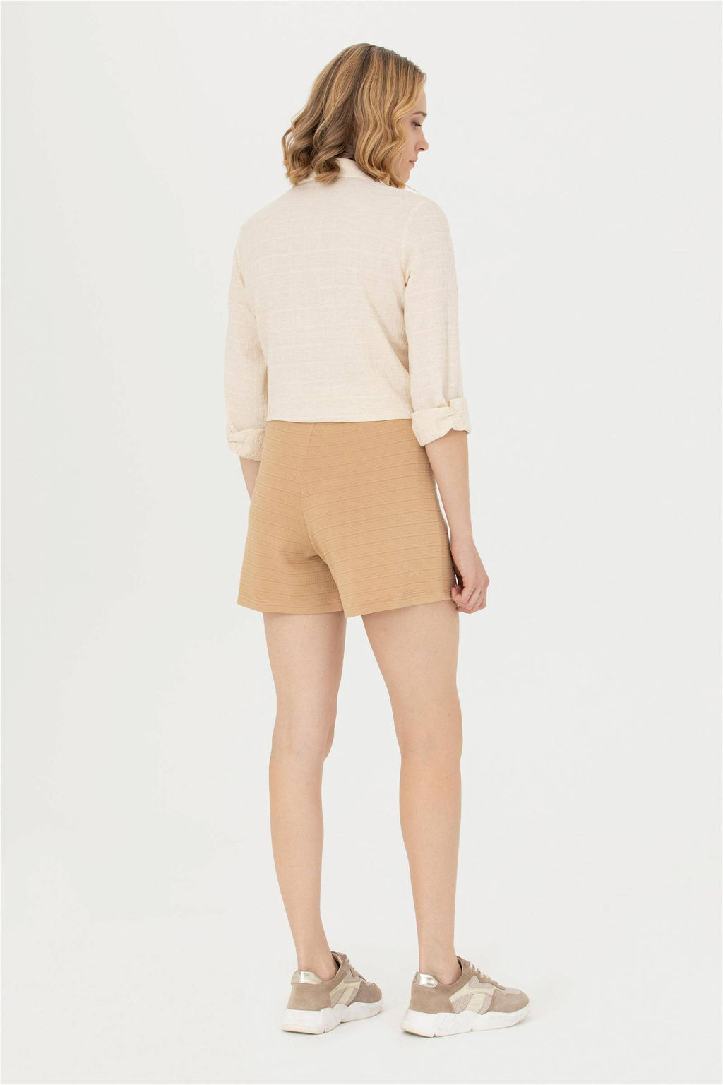 Женские вязаные шорты светло-коричневого цвета Неожиданная скидка в корзине - U.s. polo assn фото 10