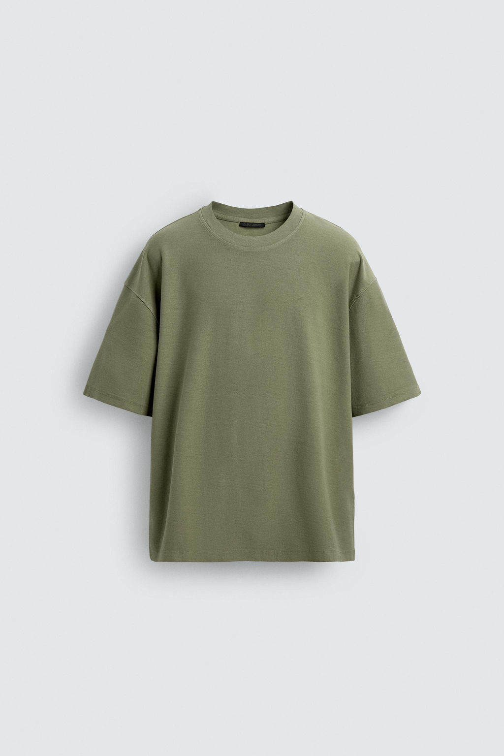 CAMISETA BOXY FIT B?SICA / Verde - Zara фото 7