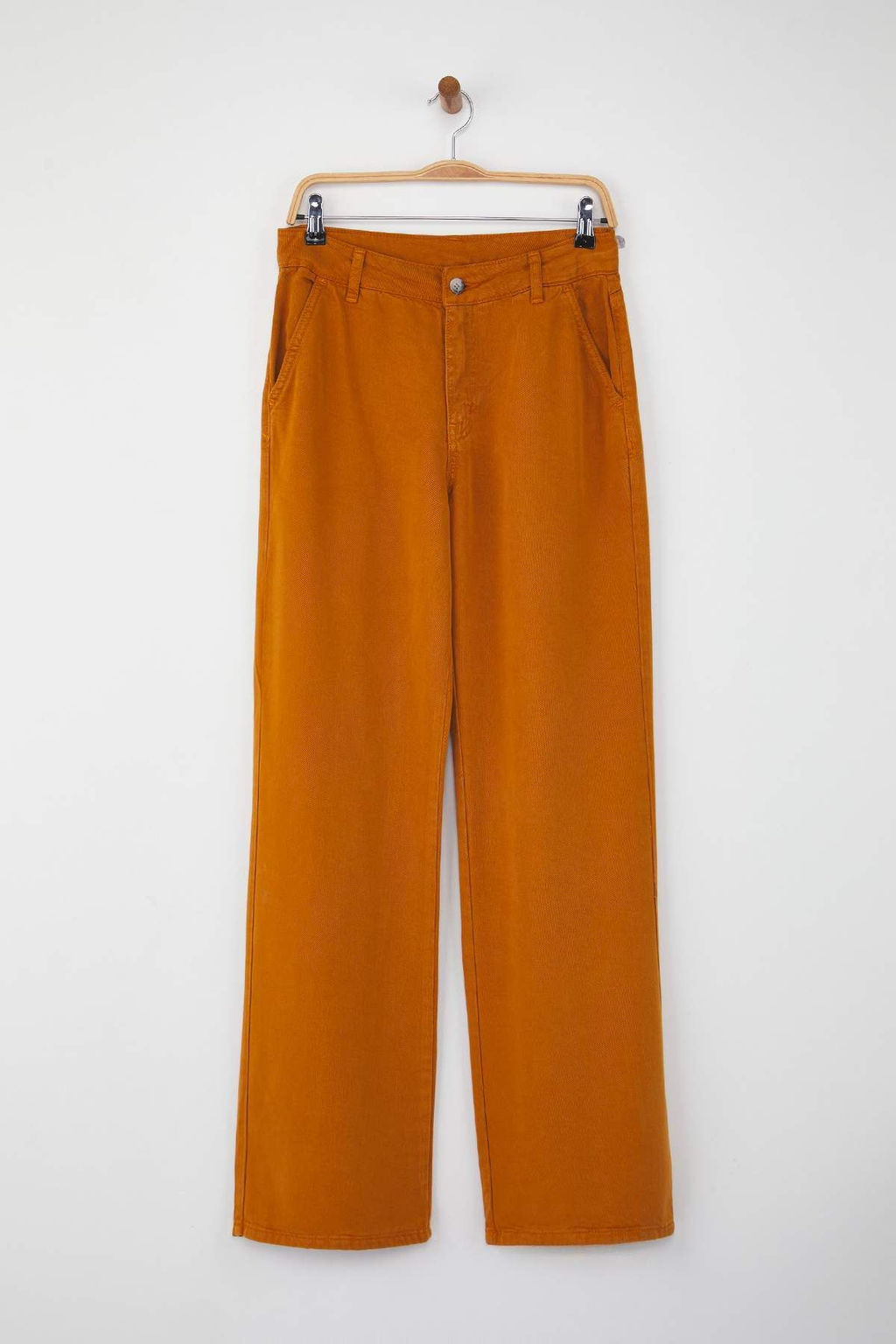 Bej More Sustainable %100 Tencel Dusuk Bel Wide Leg Jeans TWOSS23JE00219 - Trendyolmilla фото 9