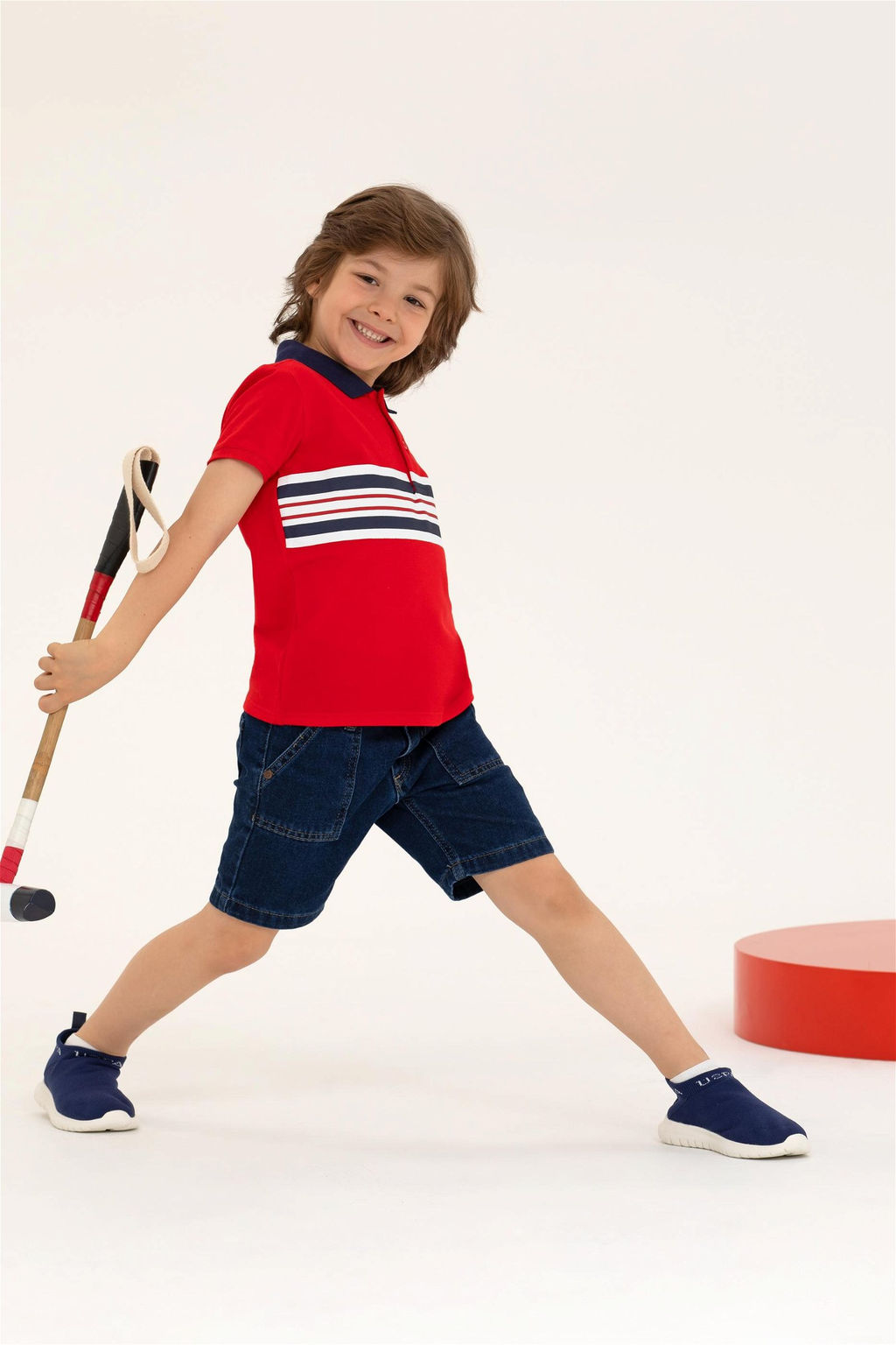 Красная футболка-поло для мальчика Неожиданная скидка в корзине - U.s. polo assn фото 2