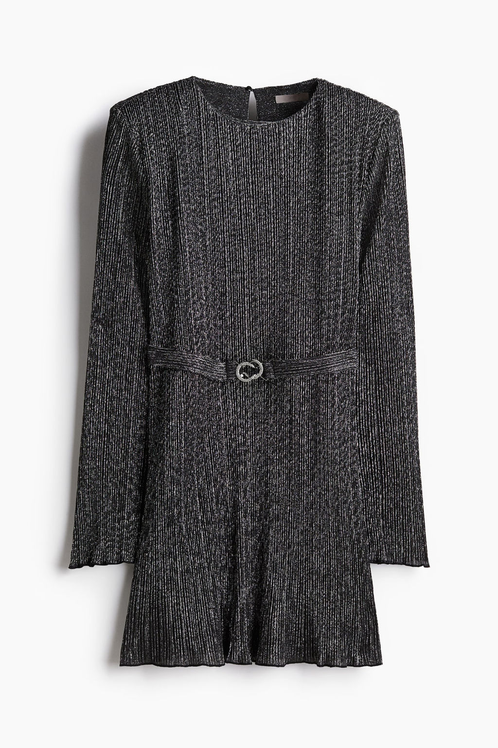 Vestido plisado con hombreras - H&m фото 6