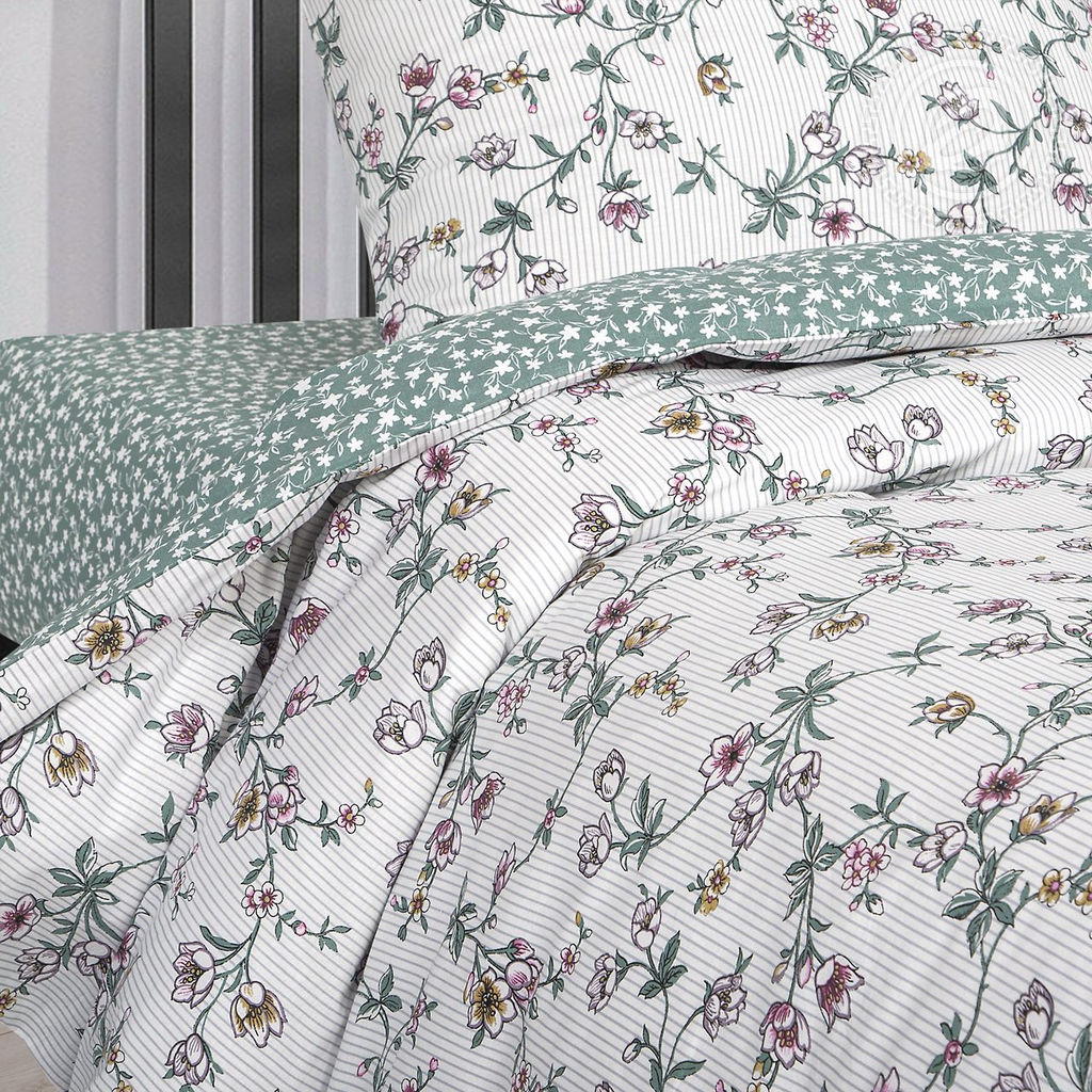 Постельное белье Дивный сад (поплин DE LUXE) Евро/Пододеяльник: 1 шт. - 215*200; Простыня: 1 шт. - 215*240; Наволочка: 2 шт. - 70*70; DE LUXE - Артпостель фото 3
