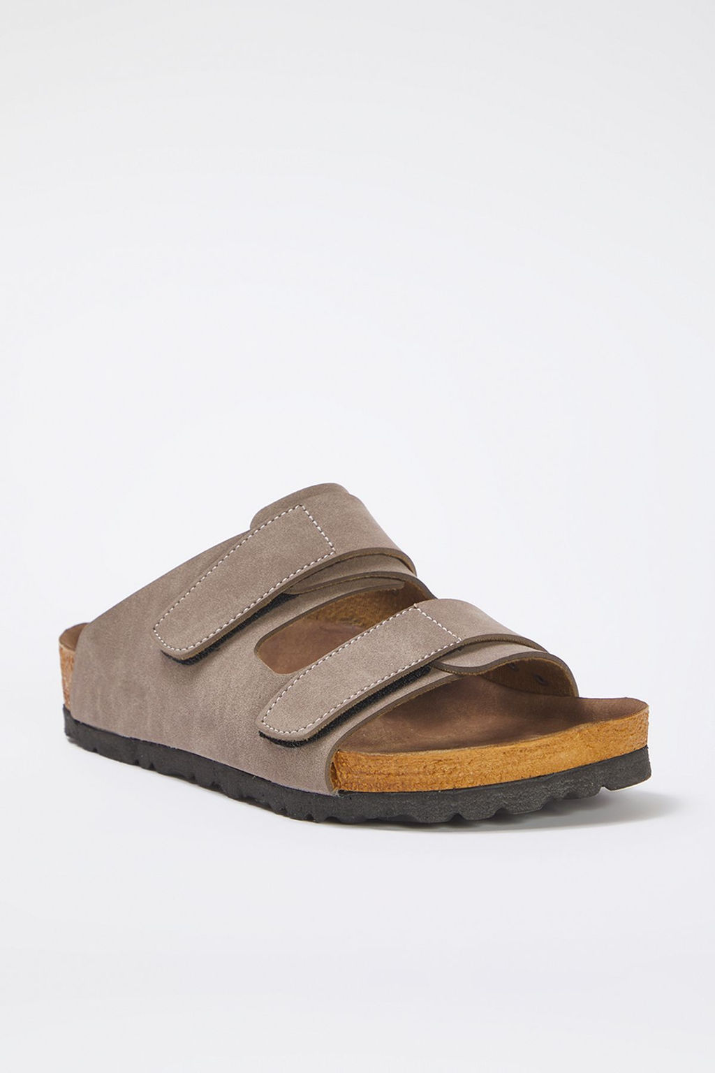 Trendyol Shoes Vizon Cift C?rt Bantl? Duz Kad?n Terlik TAKSS25TE00002 - Trendyolmilla фото 11