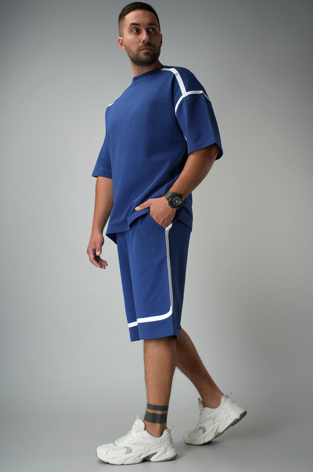 Мужской костюм оверсайз из футера двухнитки Happyfox - Happy fox фото 2