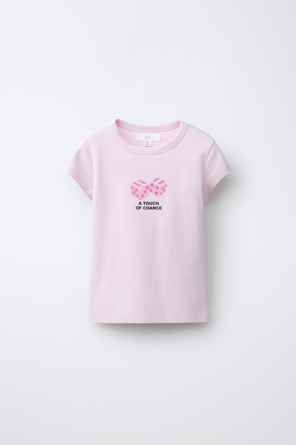 CAMISETA ESTAMPADA TEXTO / Rosa claro