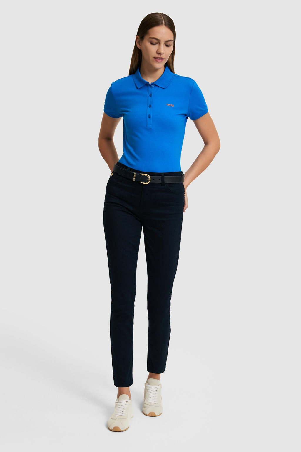 Kad_n Kobalt Polo Yaka Basic Ti__rt