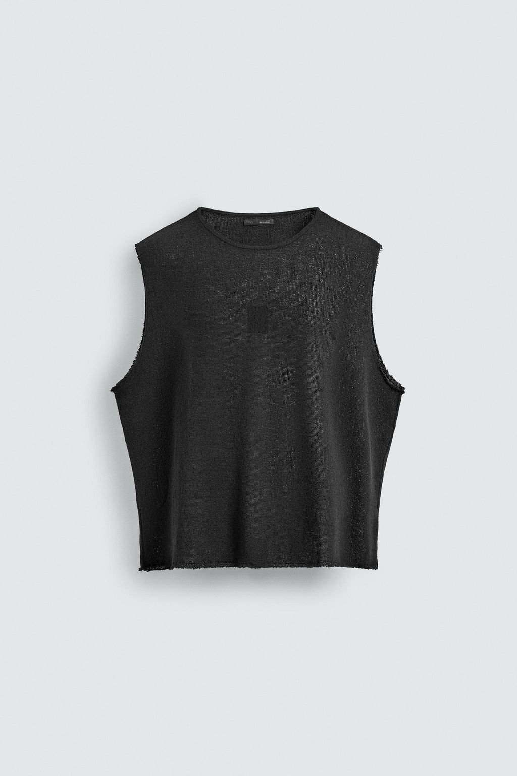 CAMISETA TANK PUNTO ESTRUCTURA / Negro - Zara фото 7