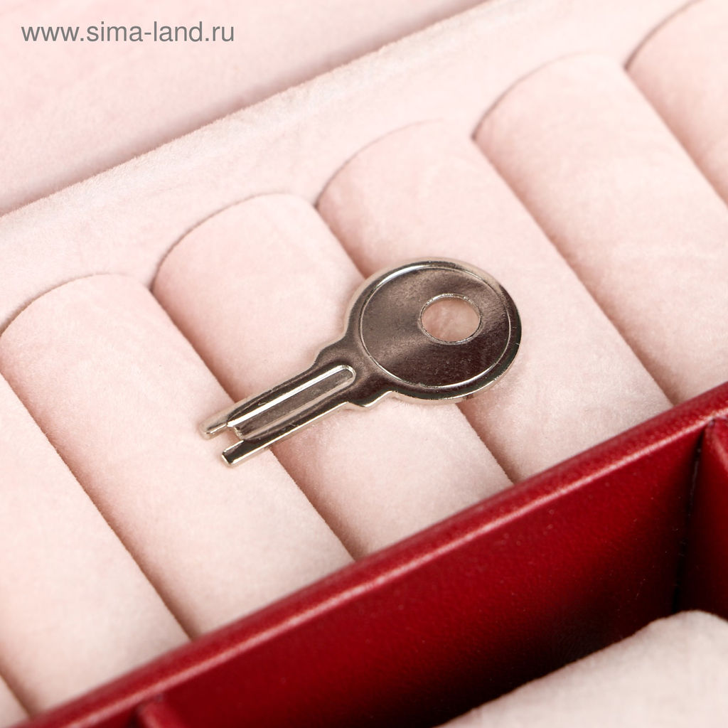Шкатулка кожзам под бижутерию Бордо 20х15х11 см - Simaland фото 3