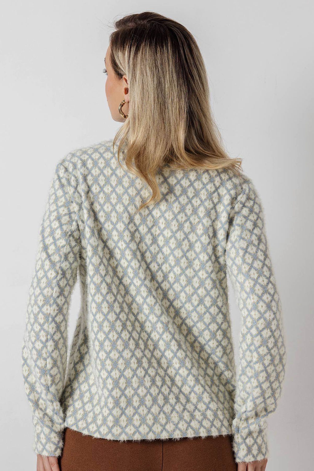 Жакет женский 4427/06/Голубой, молочный